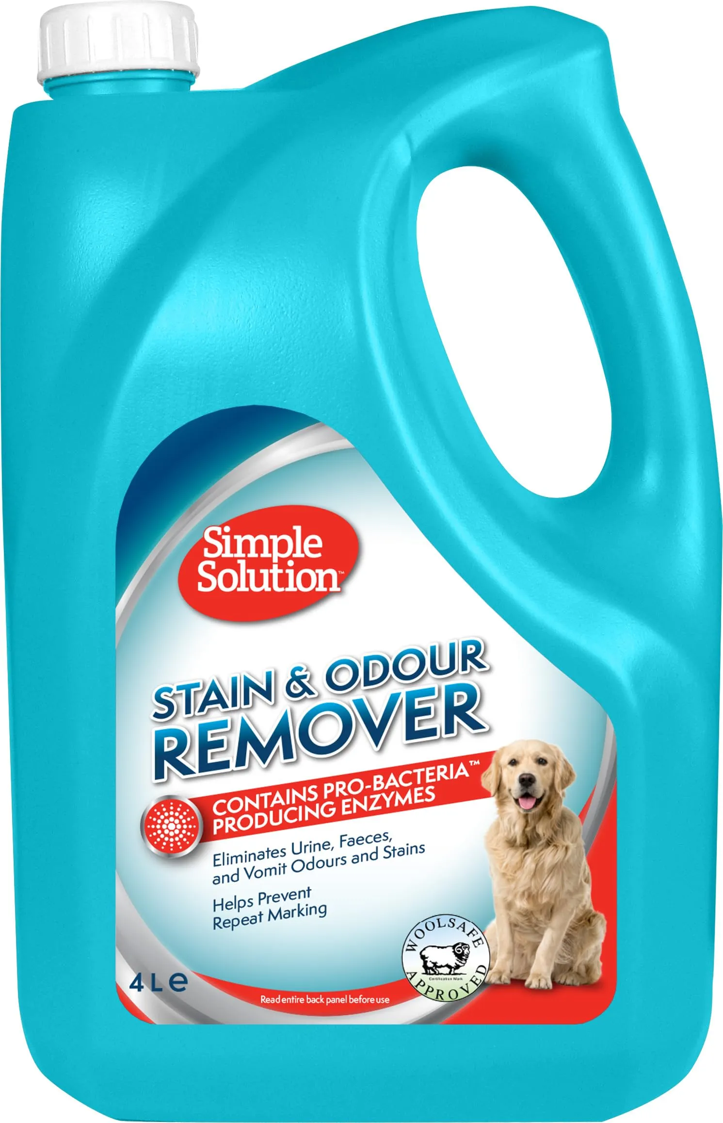 Simple Solution Smacchiatore per Cani e Odori Detergente Enzimatico 4 Litri - immagine 1