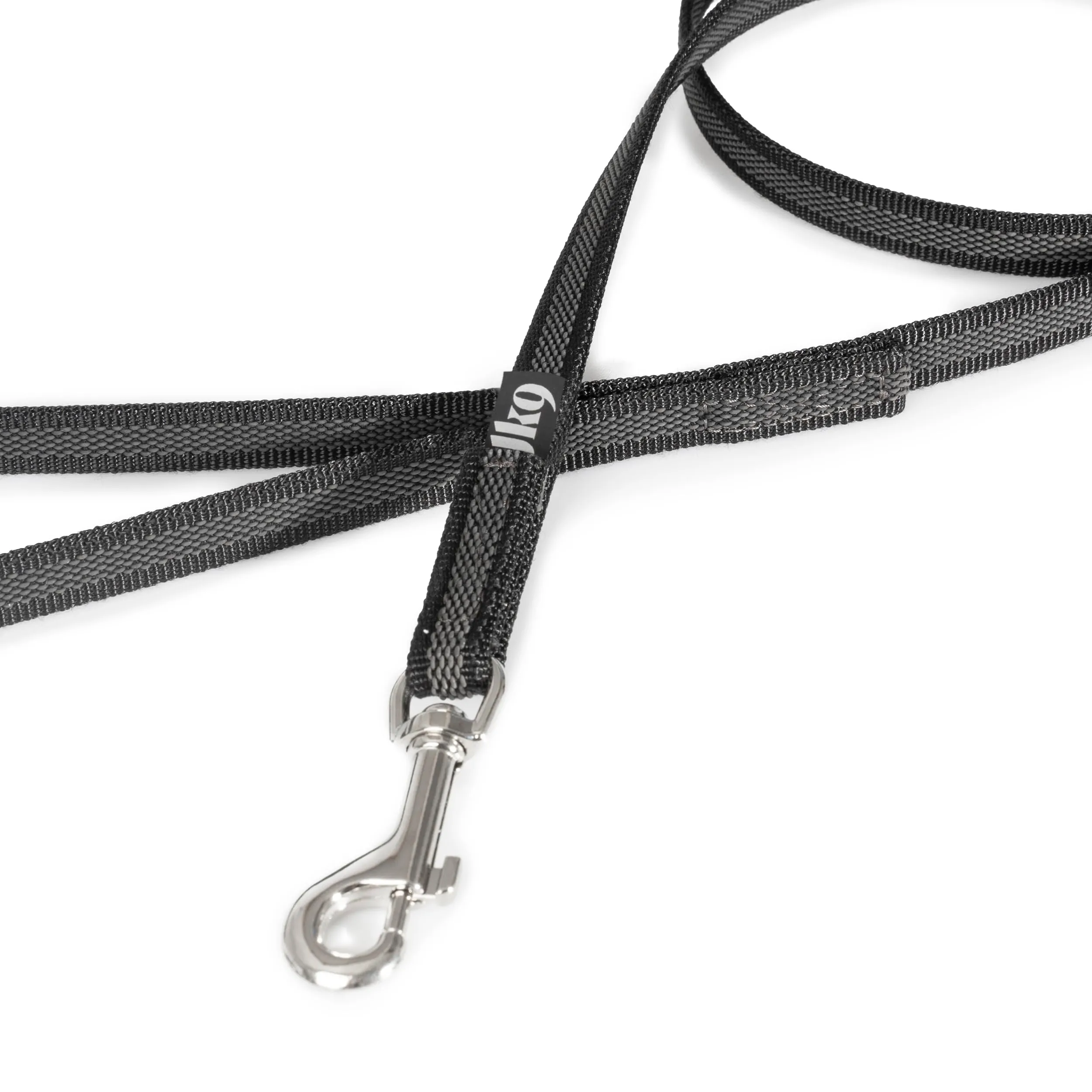 Julius-K9 Color & Gray Super Presa Guinzaglio Con Manico, 14 mm x 1.2 m, Nero - immagine 3