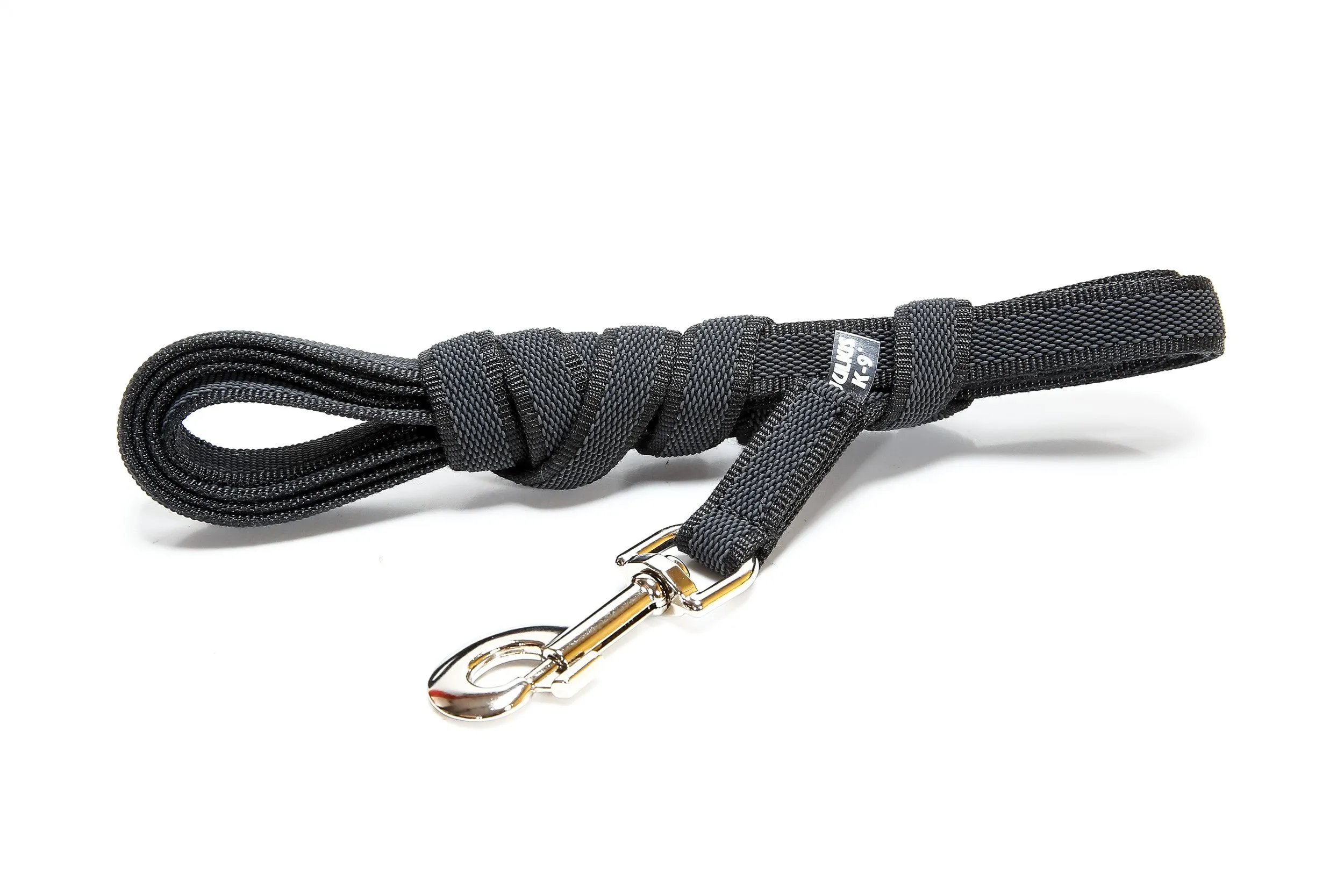 Julius-K9 Color & Gray Super Presa Guinzaglio Con Manico, 20 mm x 3 m, Nero - immagine 1