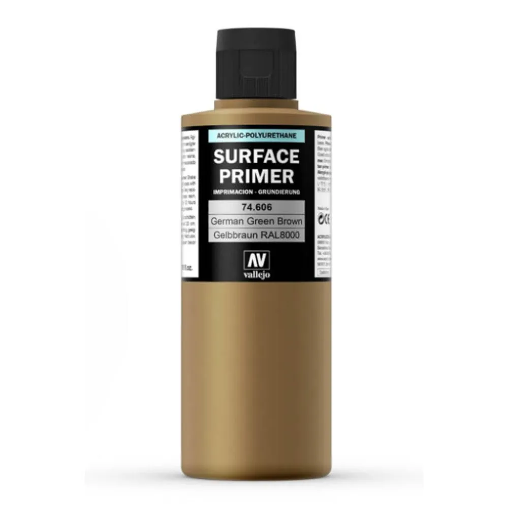 Vallejo Surface Primer Gelbbraun RAL8000, Acrylic Airbrush Primer, 200 ml - immagine 2