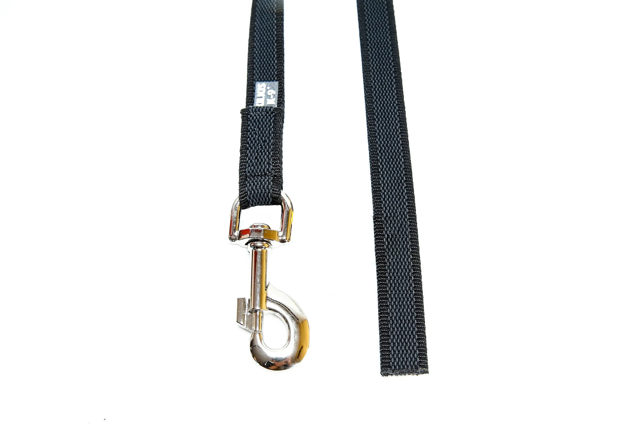 Julius-K9 Color & Gray Super Presa Guinzaglio Senza Manico, 20 mm x 2 m, Nero - immagine 1