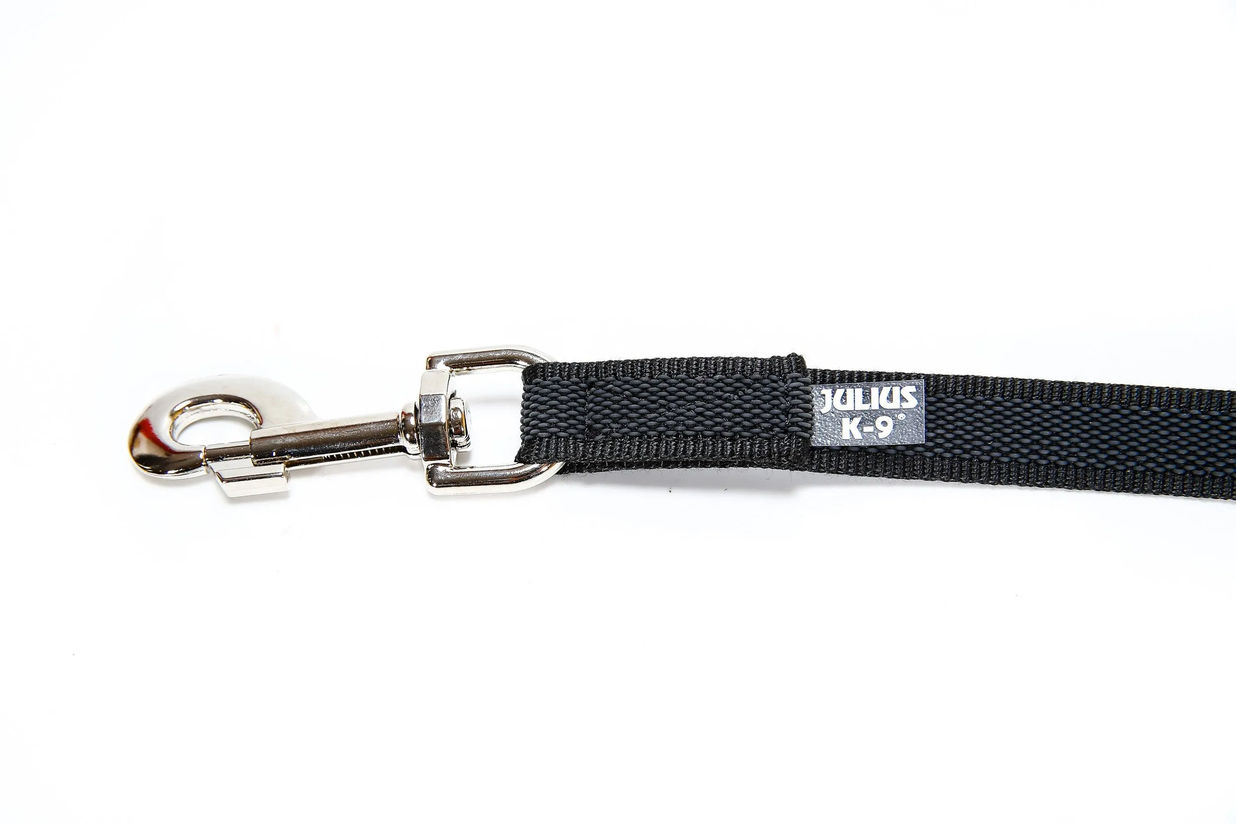 Julius-K9 Color & Gray Super Presa Guinzaglio Con Manico, 14 mm x 10 m, Nero - immagine 4