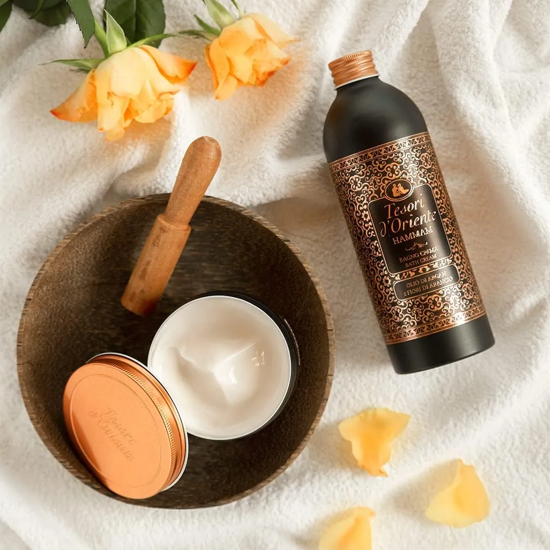 Tesori d'Oriente Bagno Crema Hammam con Olio di Argan e Fiori d'Arancio, 500ml - immagine 3