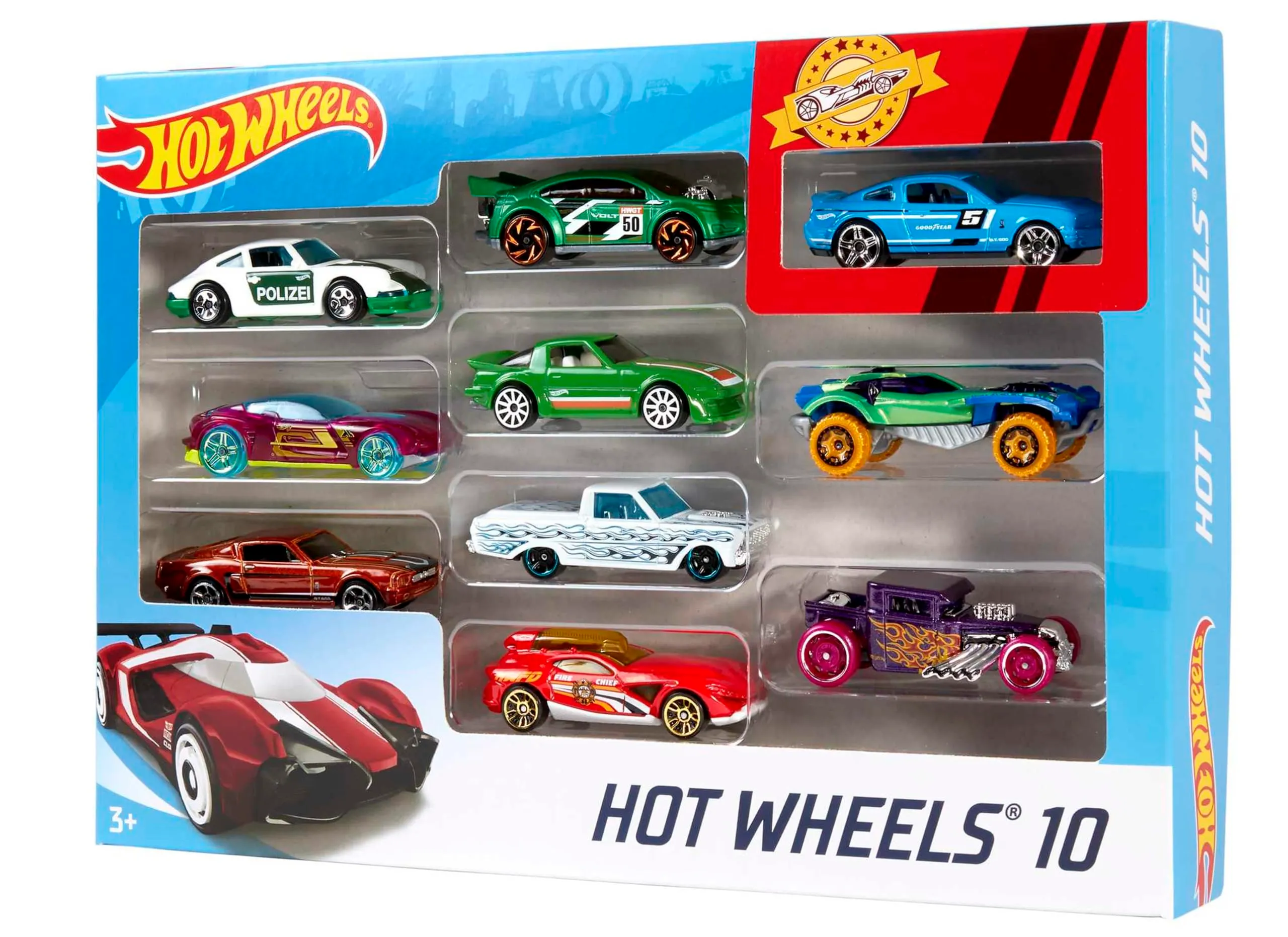 Hot Wheels Set 10 Veicoli in Scala 1:64, 54886 - immagine 5