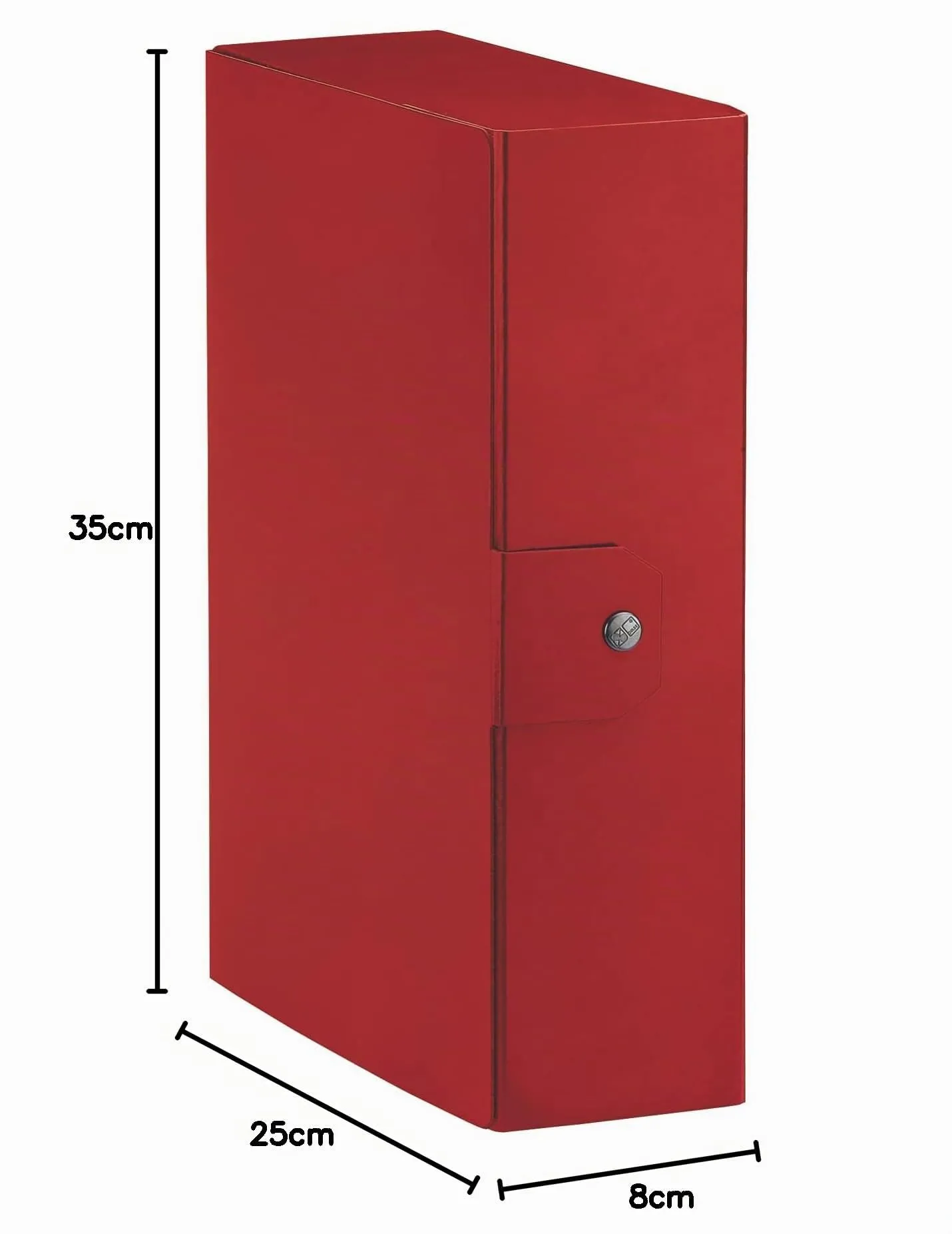 Esselte C28 Eurobox Cartella per Progetti, 25 x 35 cm, Dorso 8 cm, Rosso, 390328160 - immagine 4