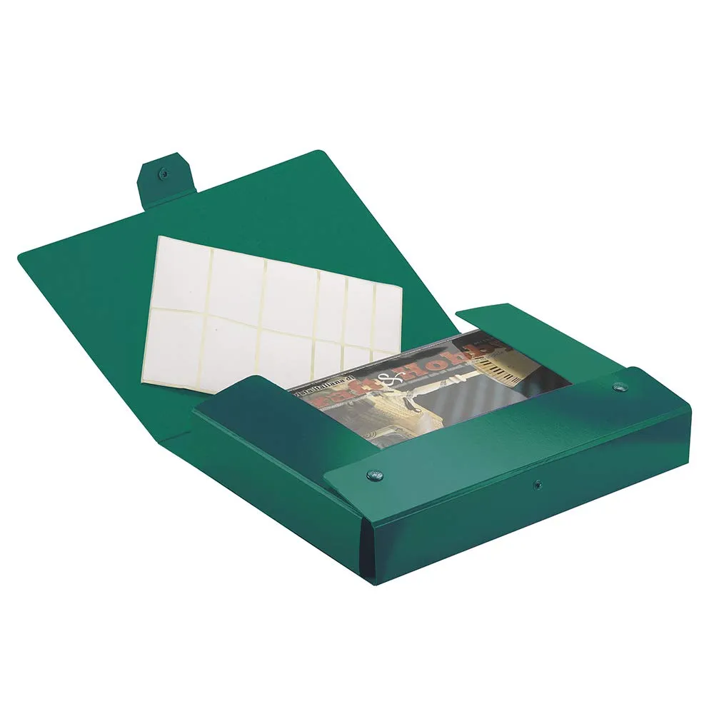 Esselte C26 Eurobox Cartella per Progetti, 25 x 35 cm, Dorso 6 cm, Verde, 390326180 - immagine 2