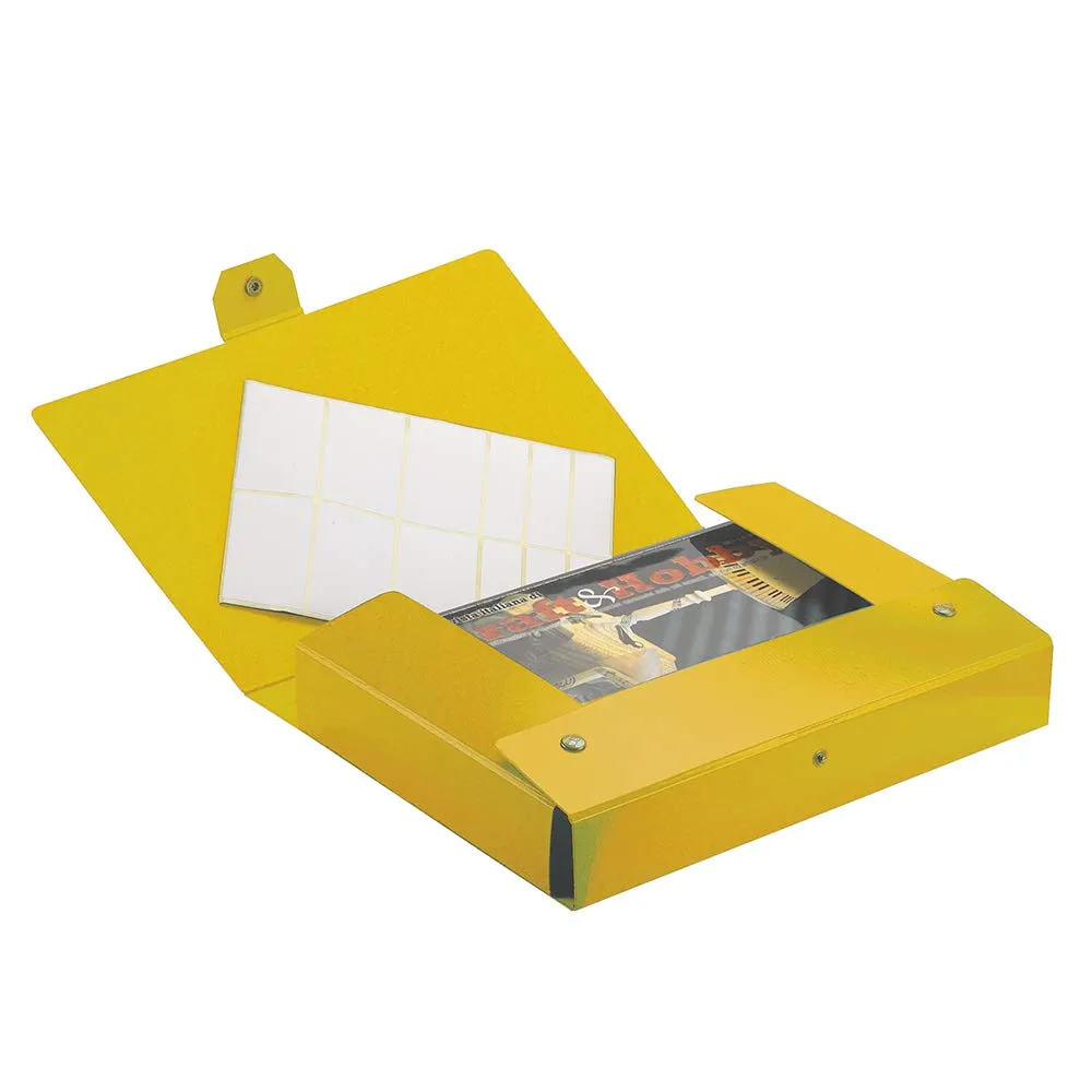 Esselte C35 EUROBOX Cartella per Progetti, 25 x 35 cm, Dorso 15 cm, Giallo, 390335090 - immagine 2