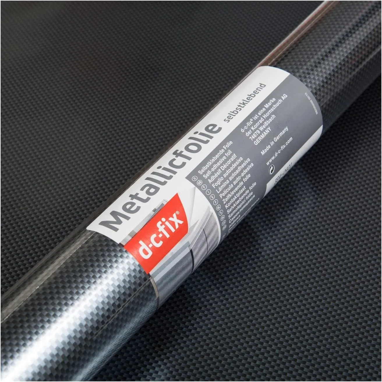 d-c-fix Pellicola Adesiva Metallica Argento Di Carbonio 45 cm x 1,5 m - immagine 5
