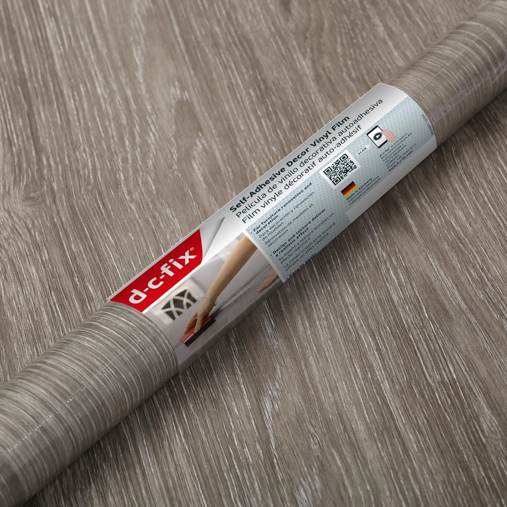 d-c-fix Pellicola Adesiva Mobili Sheffield Oak Grigio Perle 45 cm x 2 m - immagine 5