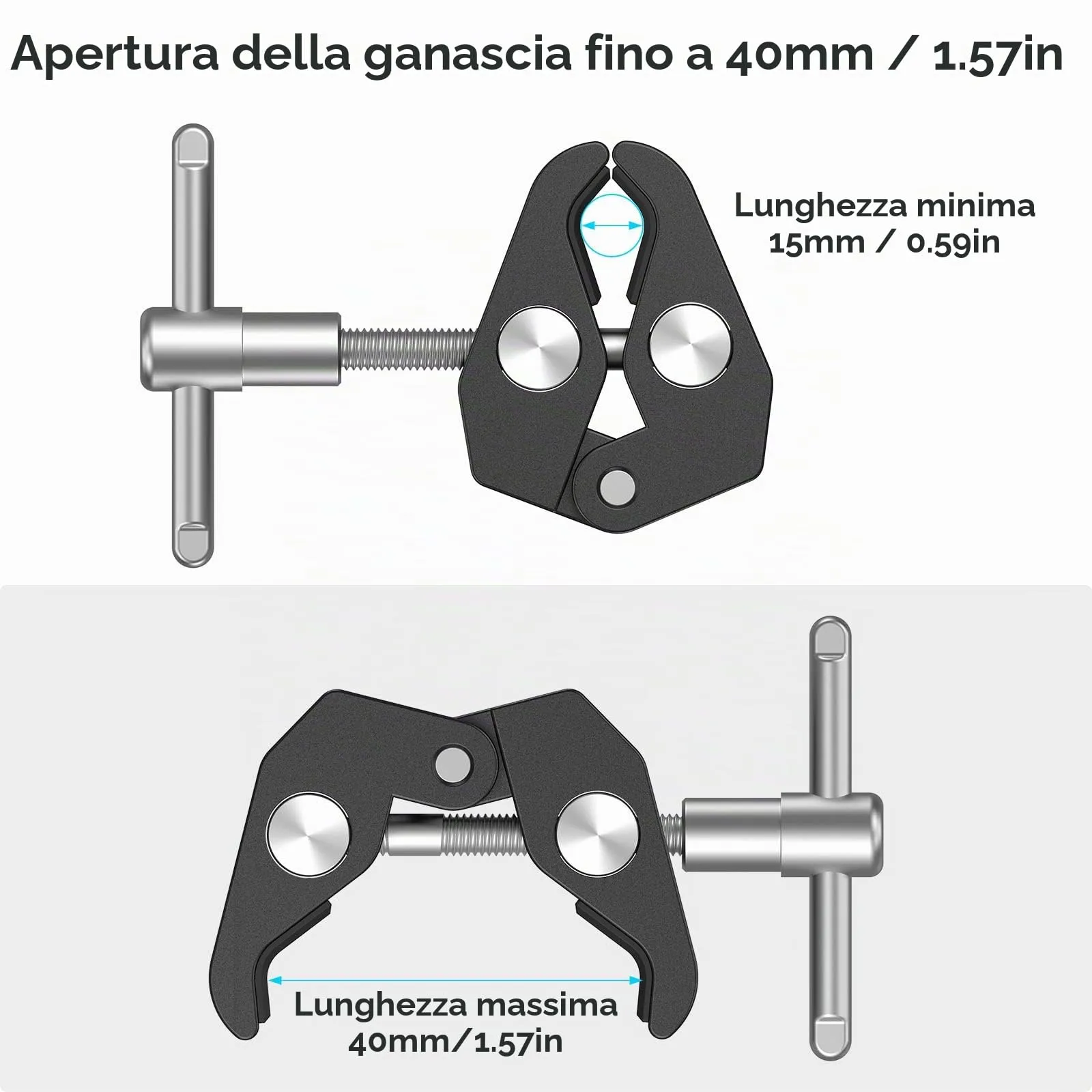 SmallRig Super Clamp with 1/4 and 3/8 Thread - 735 - immagine 2