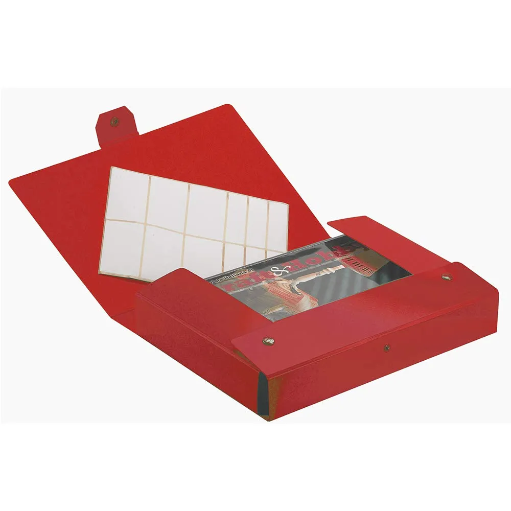 Esselte C35 Eurobox Cartella per Progetti, 25 x 35 cm, Dorso 15 cm, Rosso, 390335160 - immagine 2