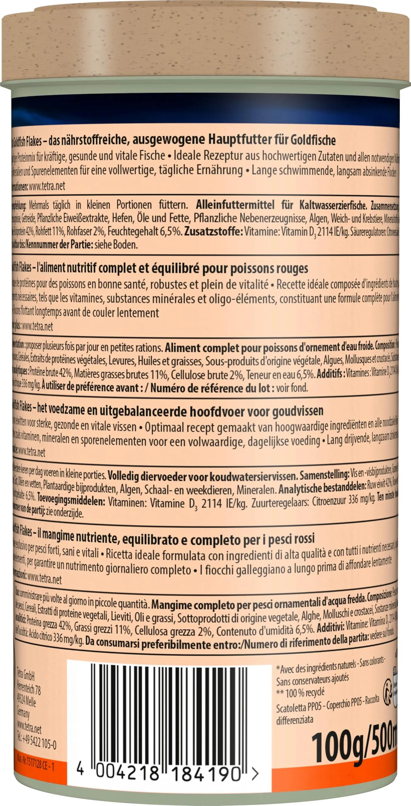 Tetra Goldfish Flakes, 500 ml - immagine 11