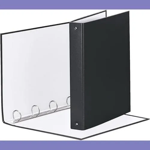Esselte Meeting Raccoglitore A4 a 4 Anelli Tondi, 22 x 30 cm, Nero - immagine 4