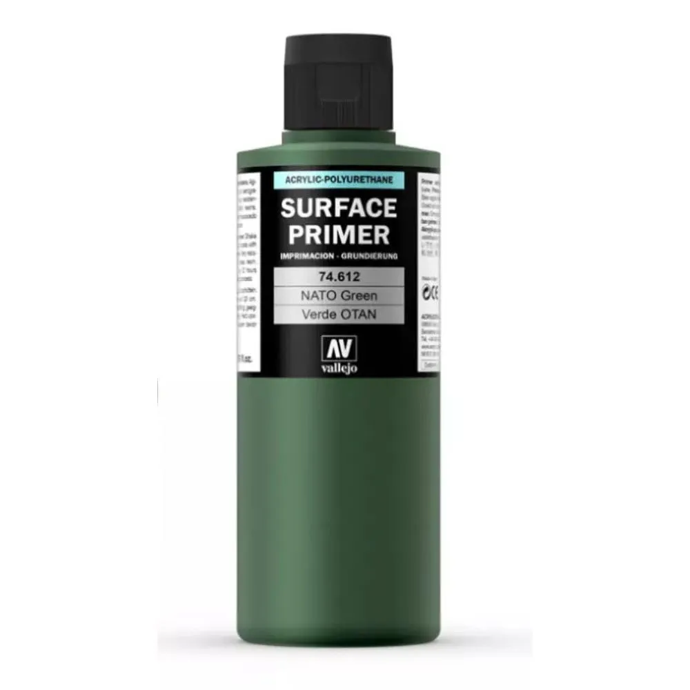 Vallejo Polyurethane Primer, 200 ml, NATO Green - immagine 2
