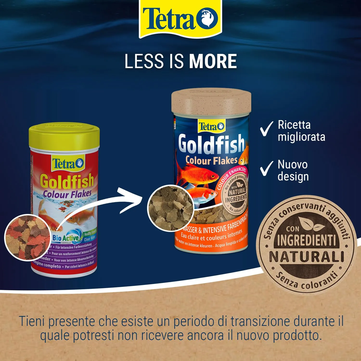 Tetra Goldfish Color Flakes, 250 ml - immagine 2