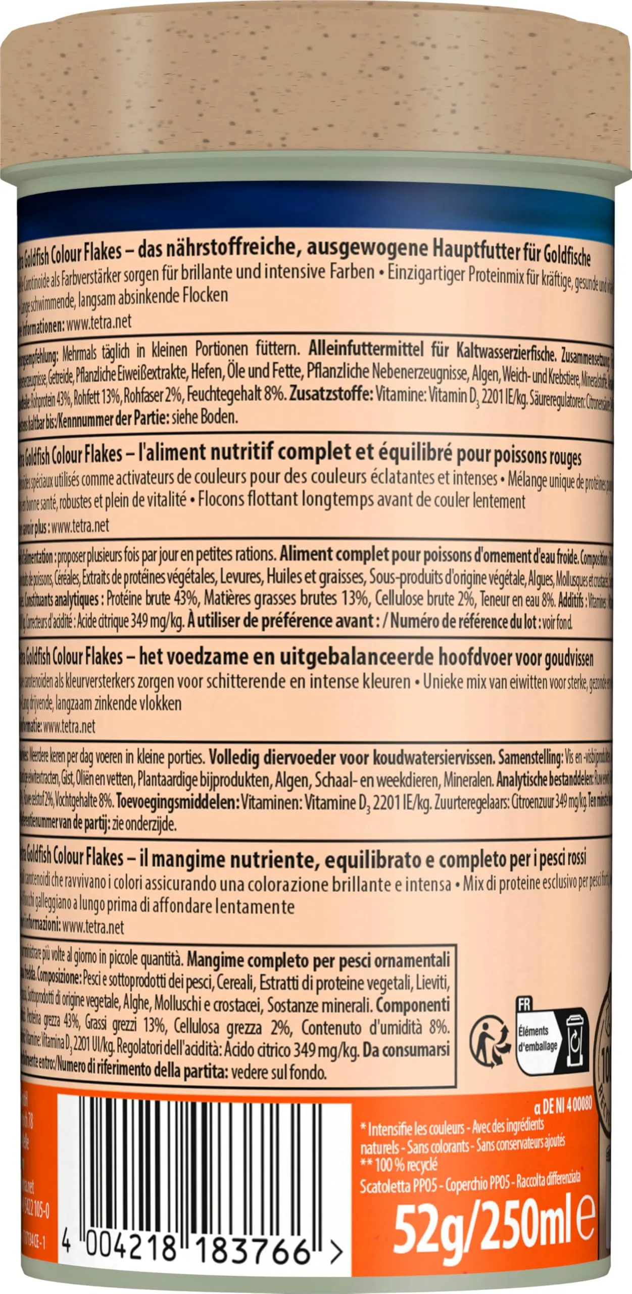 Tetra Goldfish Color Flakes, 250 ml - immagine 11