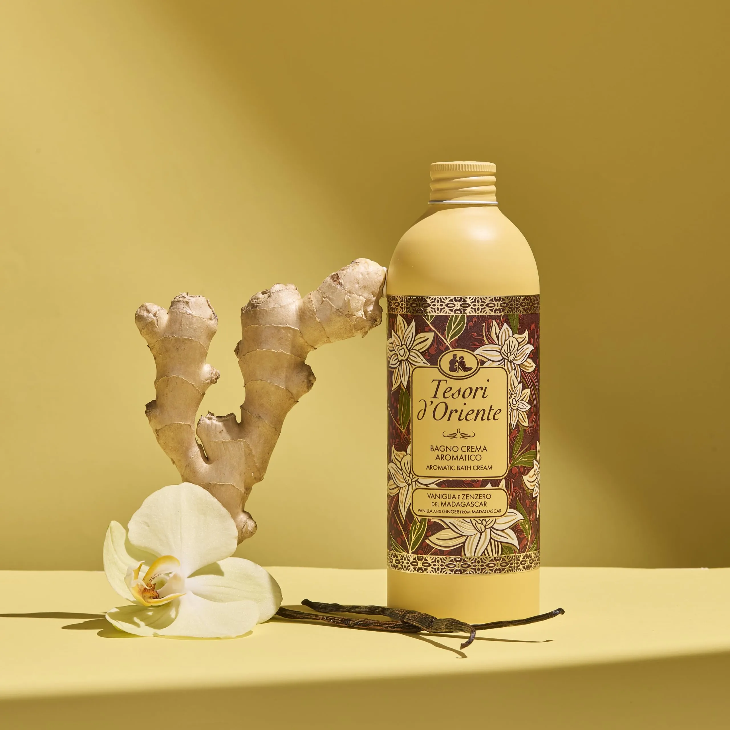 Tesori d'Oriente Bagno Crema Vaniglia e Zenzero del Madagascar, 500ml - immagine 2