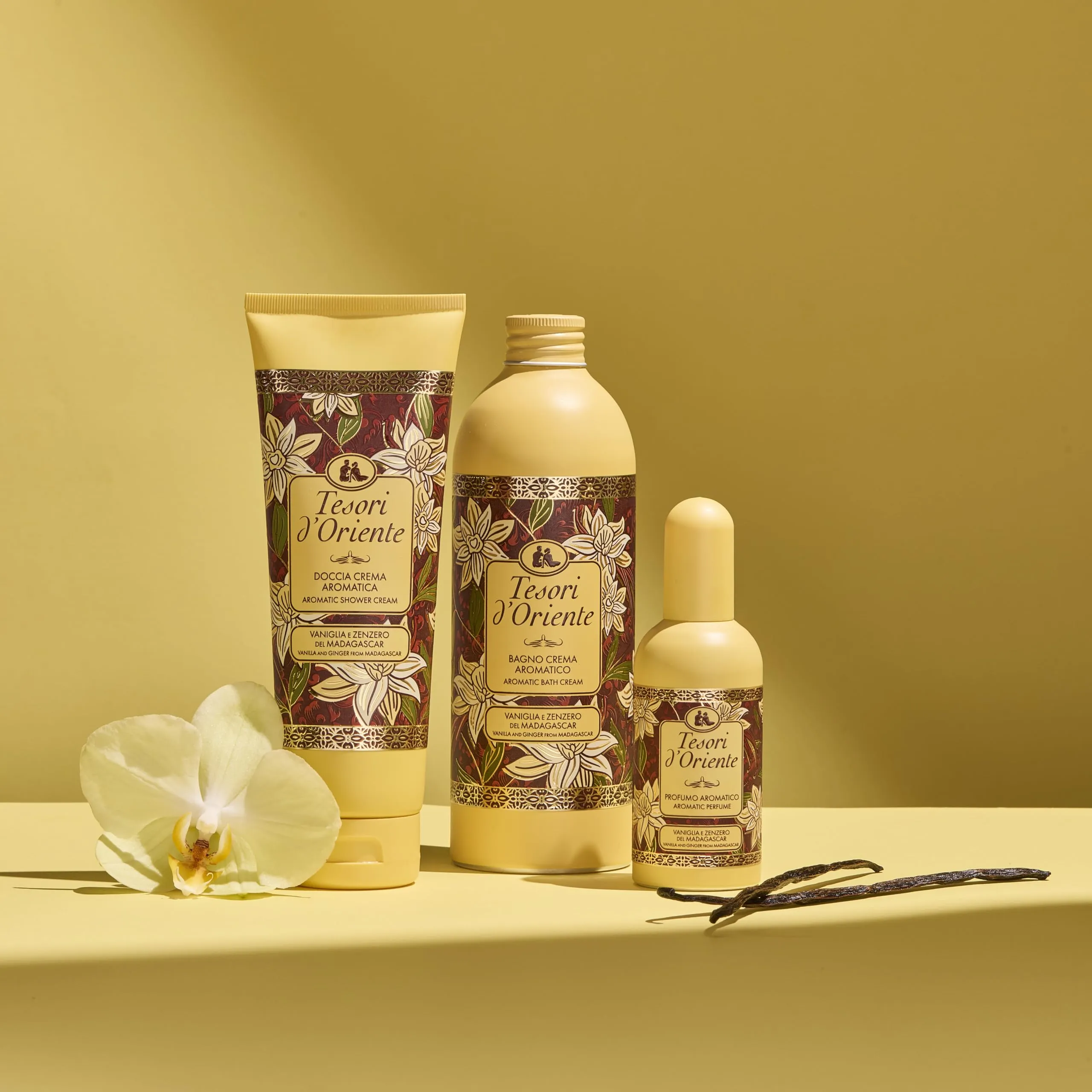 Tesori d'Oriente Bagno Crema Vaniglia e Zenzero del Madagascar, 500ml - immagine 3
