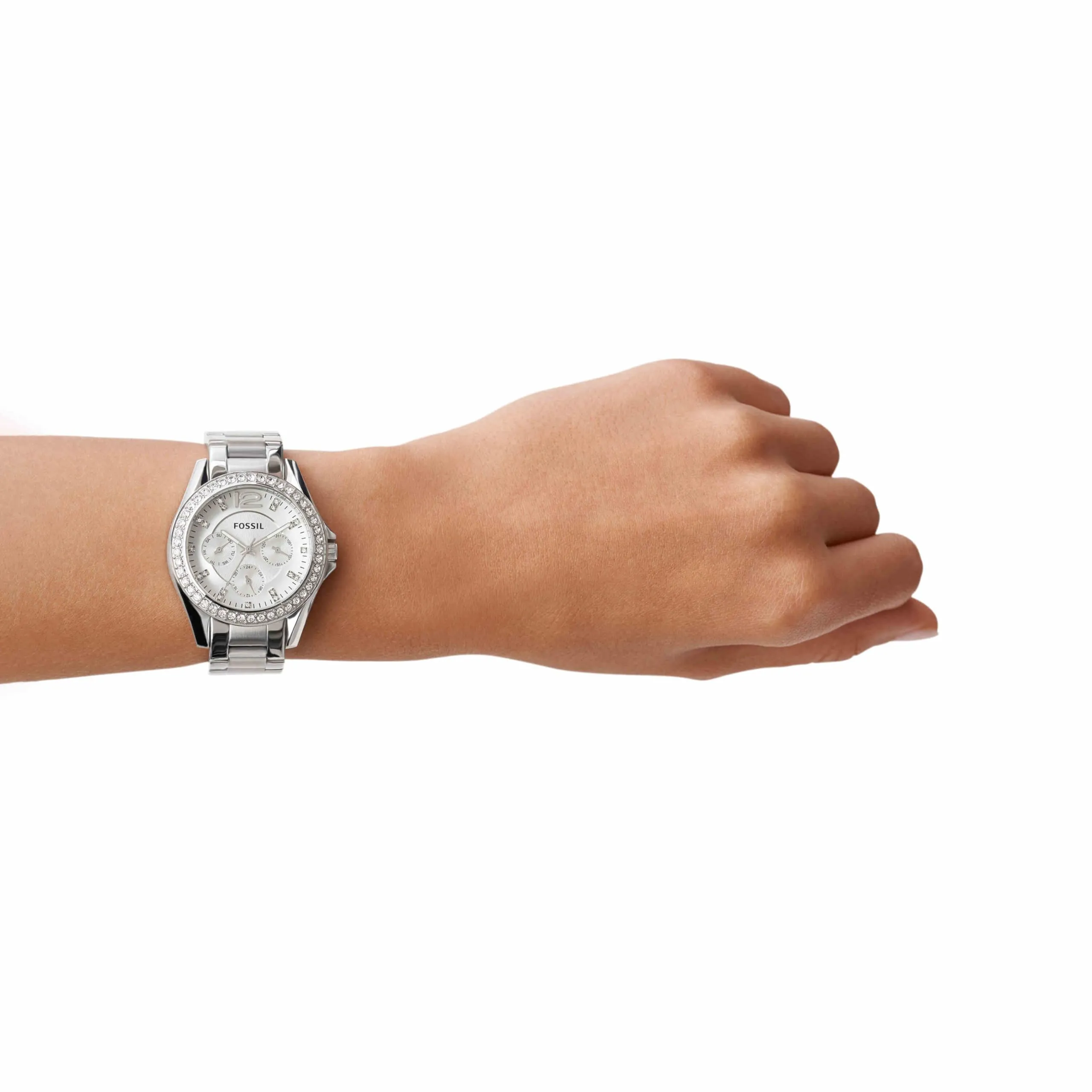 Fossil Riley Donna ES3202 Orologio Multifunzione 38mm Acciaio Inossidabile Argento - immagine 2