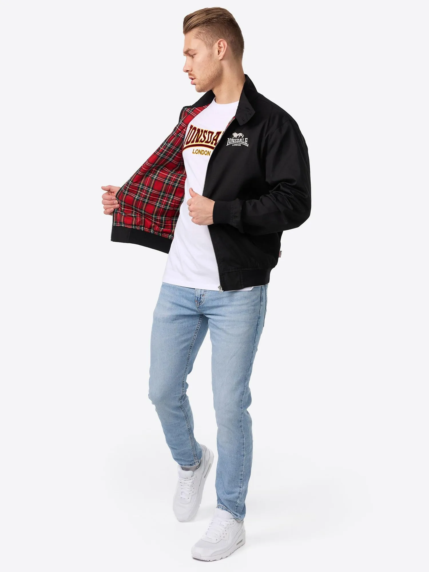 Lonsdale London Harrington Jacket, Black, Medium - immagine 2