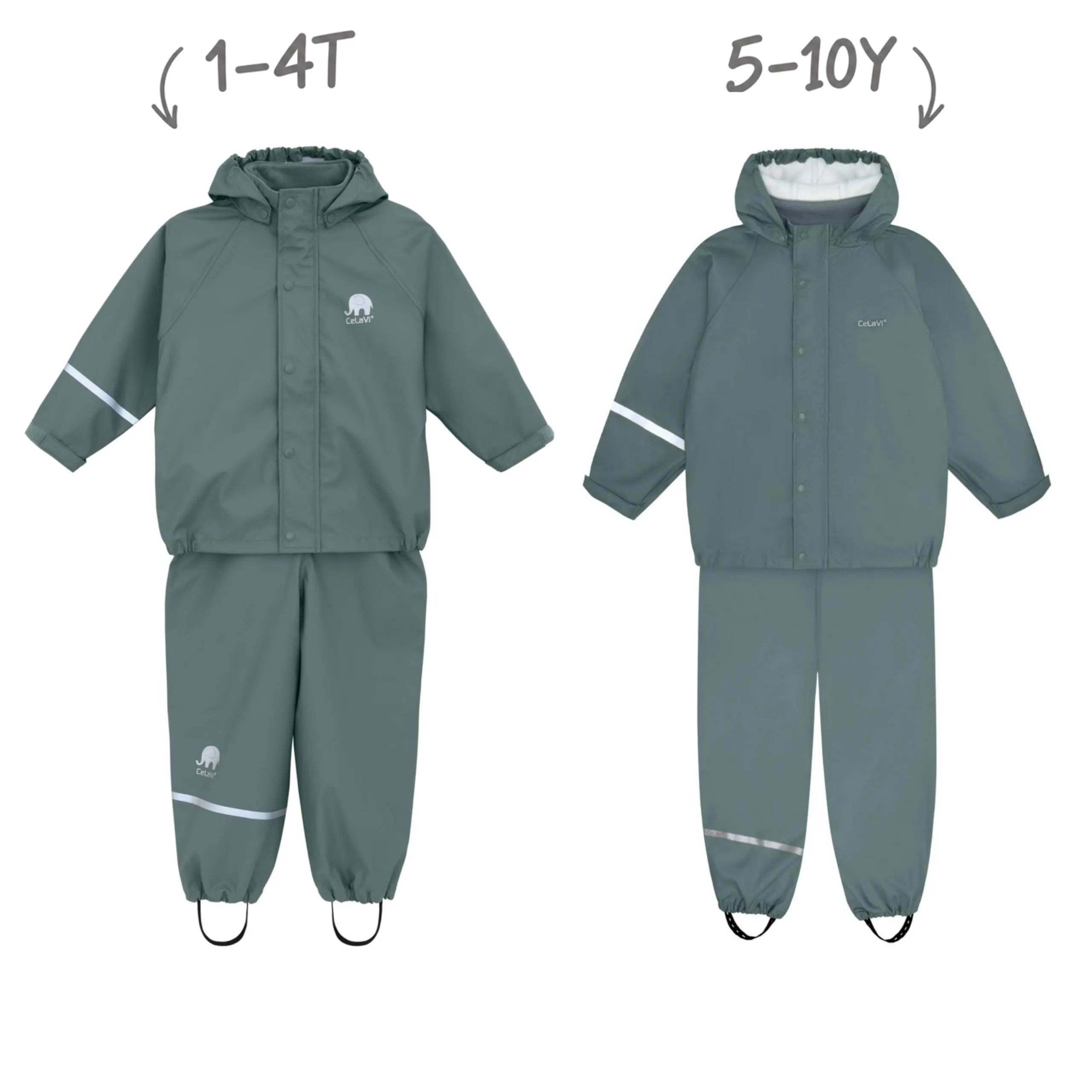 Celavi Zweiteiliger Regenanzug, Green, Size 100 - immagine 3