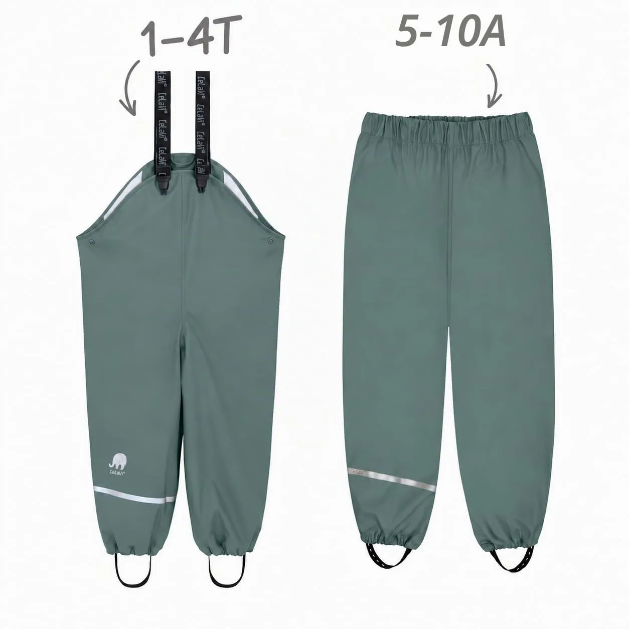 Celavi Zweiteiliger Regenanzug, Green, 110 cm - immagine 4
