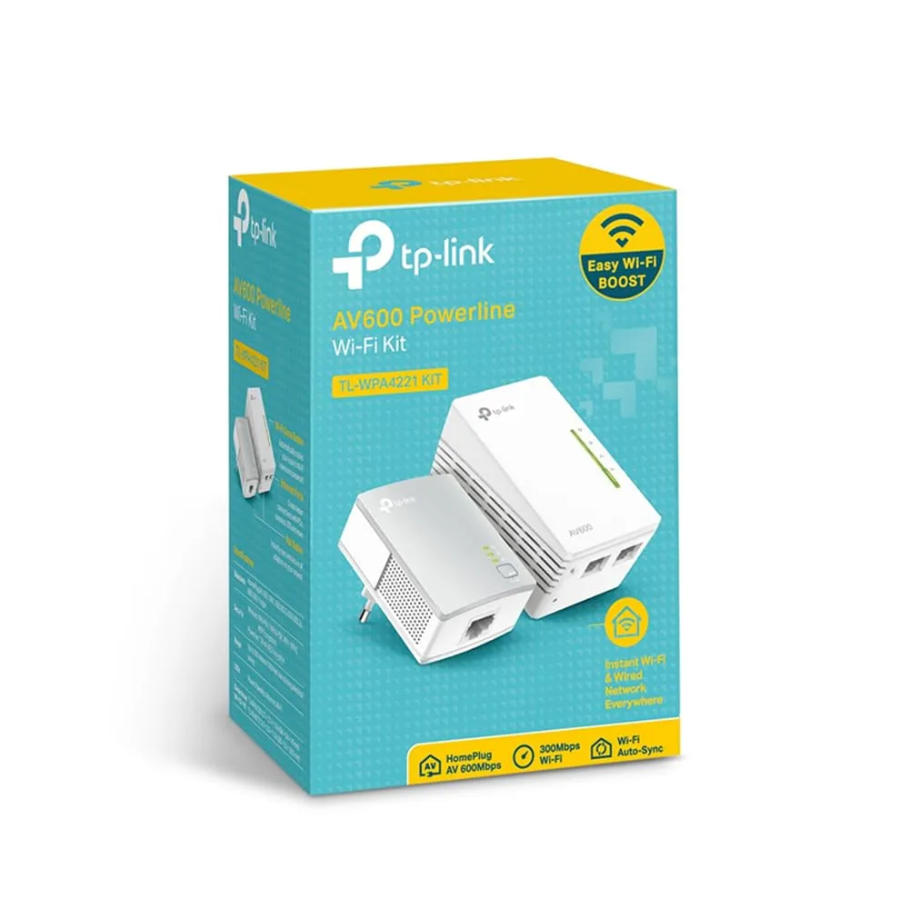 TP-Link TL-WPA4220 KIT Powerline Wi-Fi AV600 300Mbps Ethernet - immagine 2