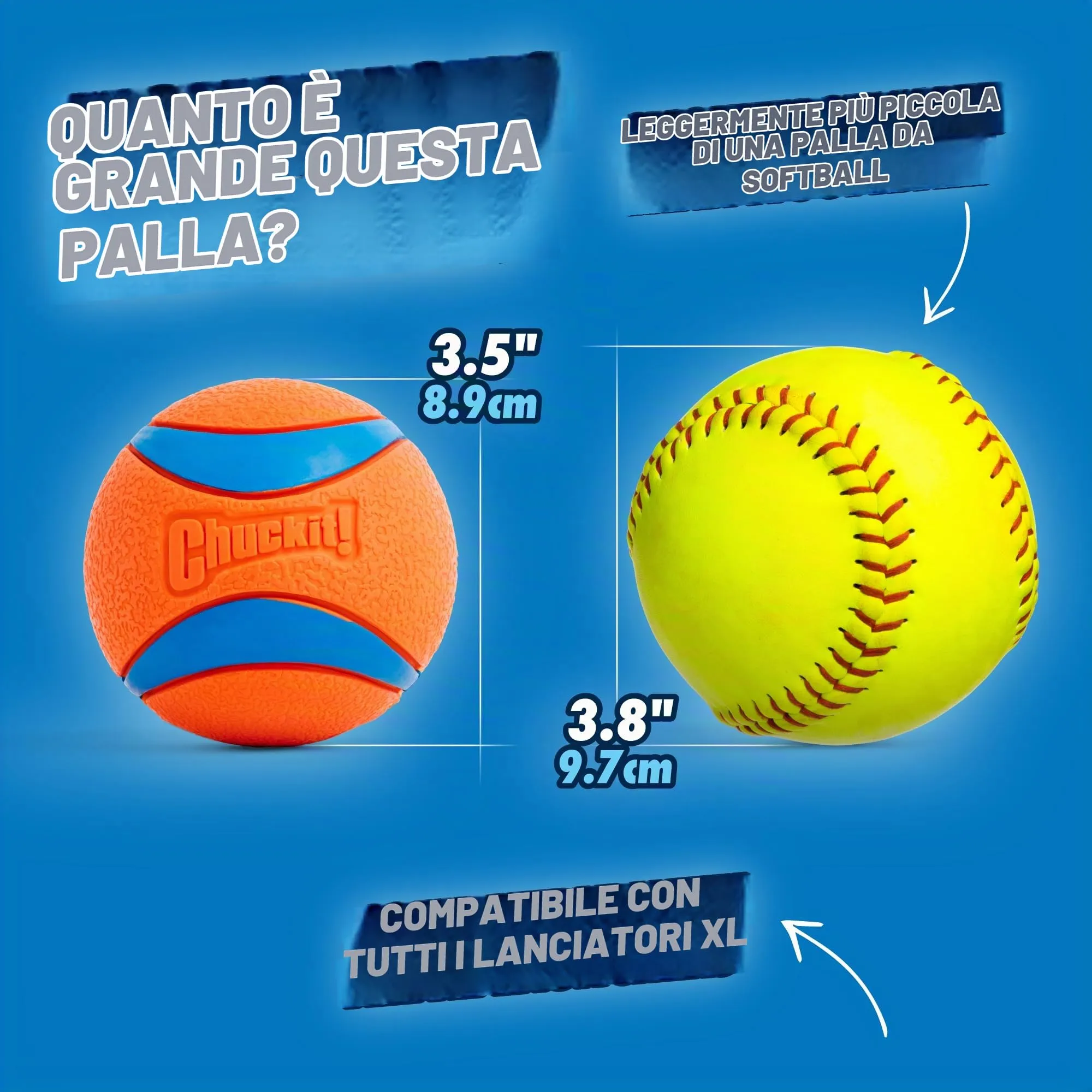 Chuckit! Ultra Ball Palla di Cane, XL, Orange - immagine 5