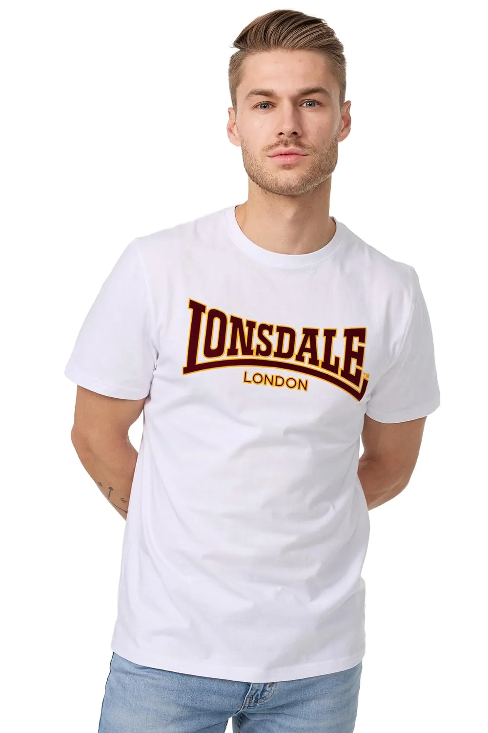 Lonsdale Classic T-shirt Uomo, Bianco, XL - immagine 1
