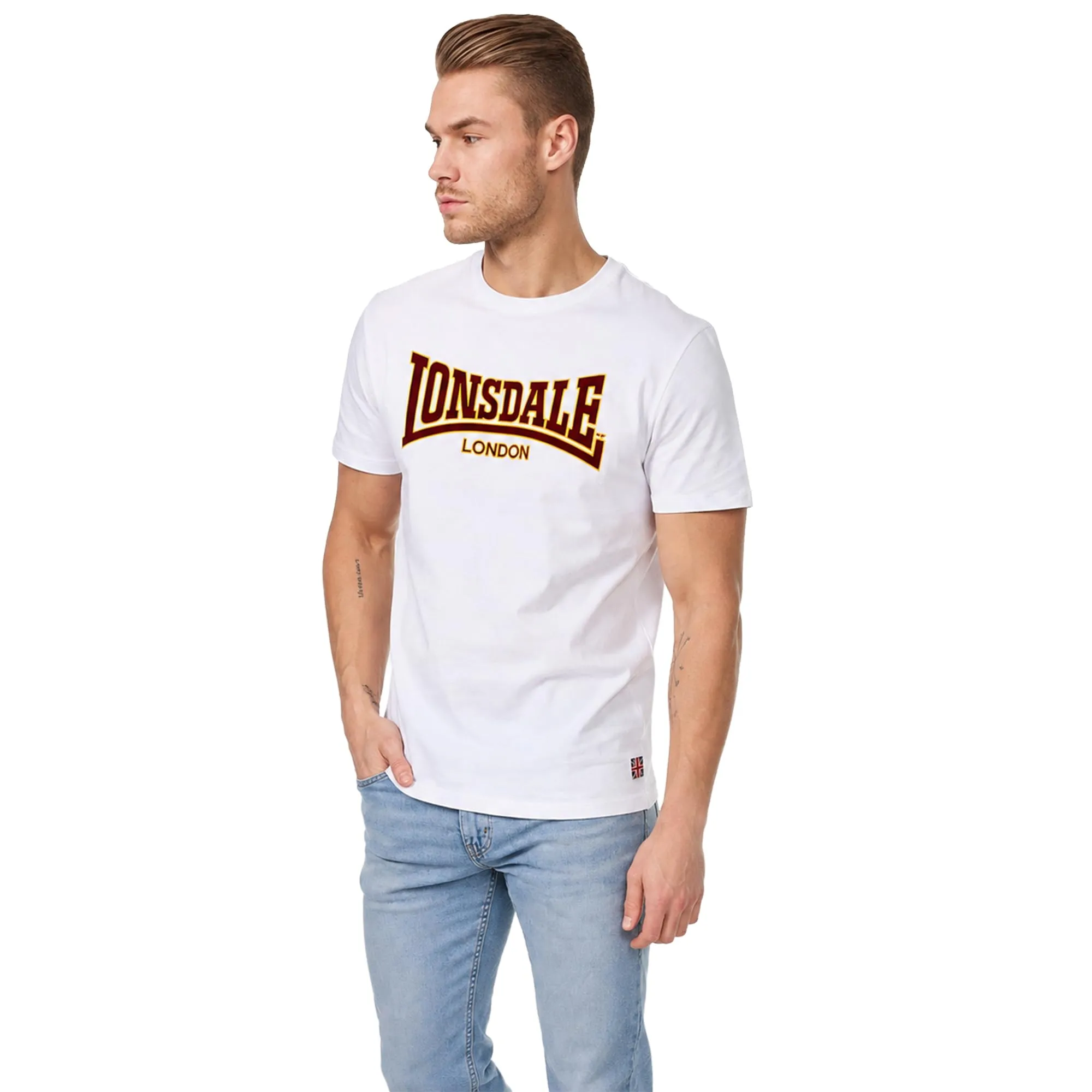 Lonsdale Classic T-shirt Uomo, Bianco, XL - immagine 4