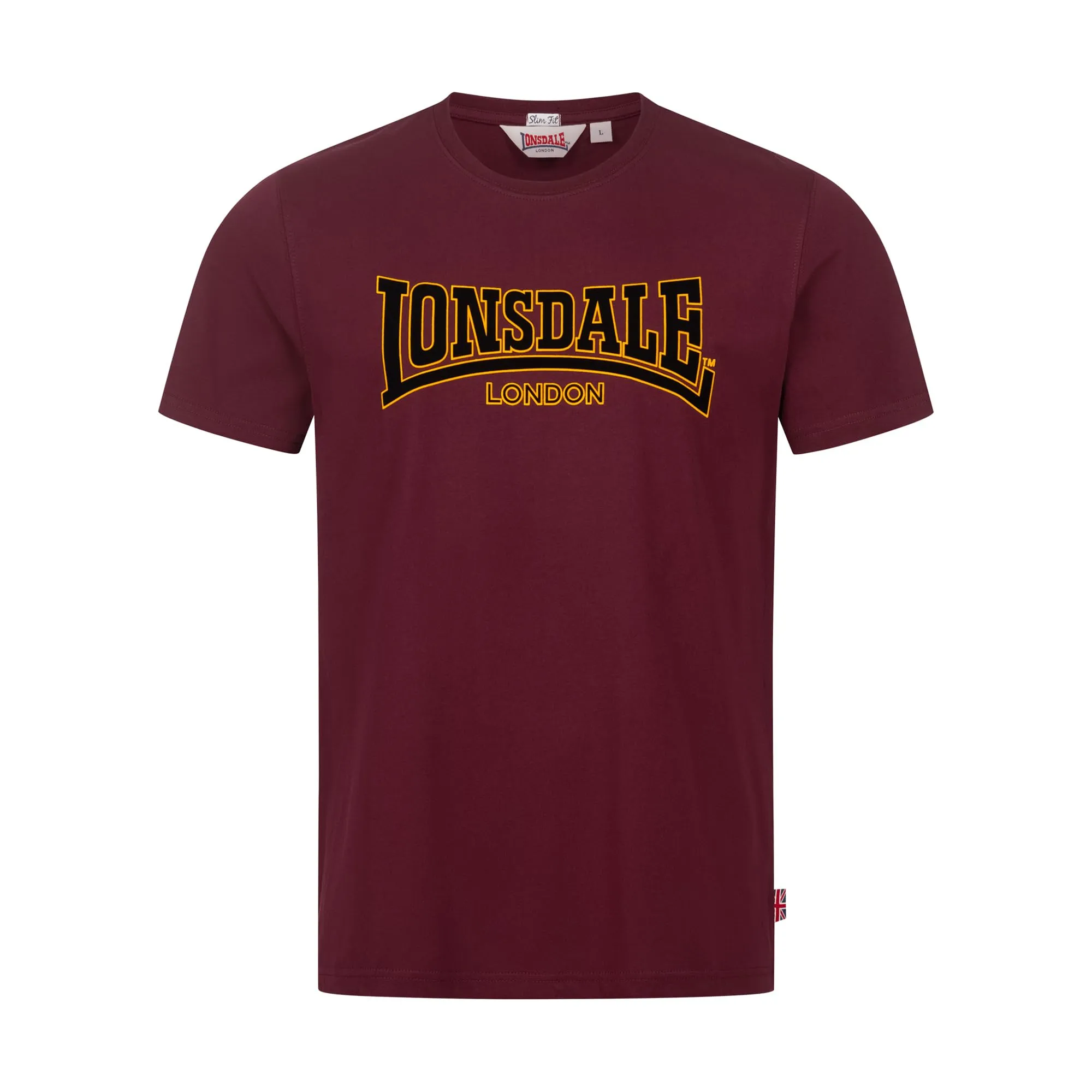 Lonsdale Classic Slim Fit Long Sleeve T-Shirt, Rosso (Ochsenblut), Large - immagine 8