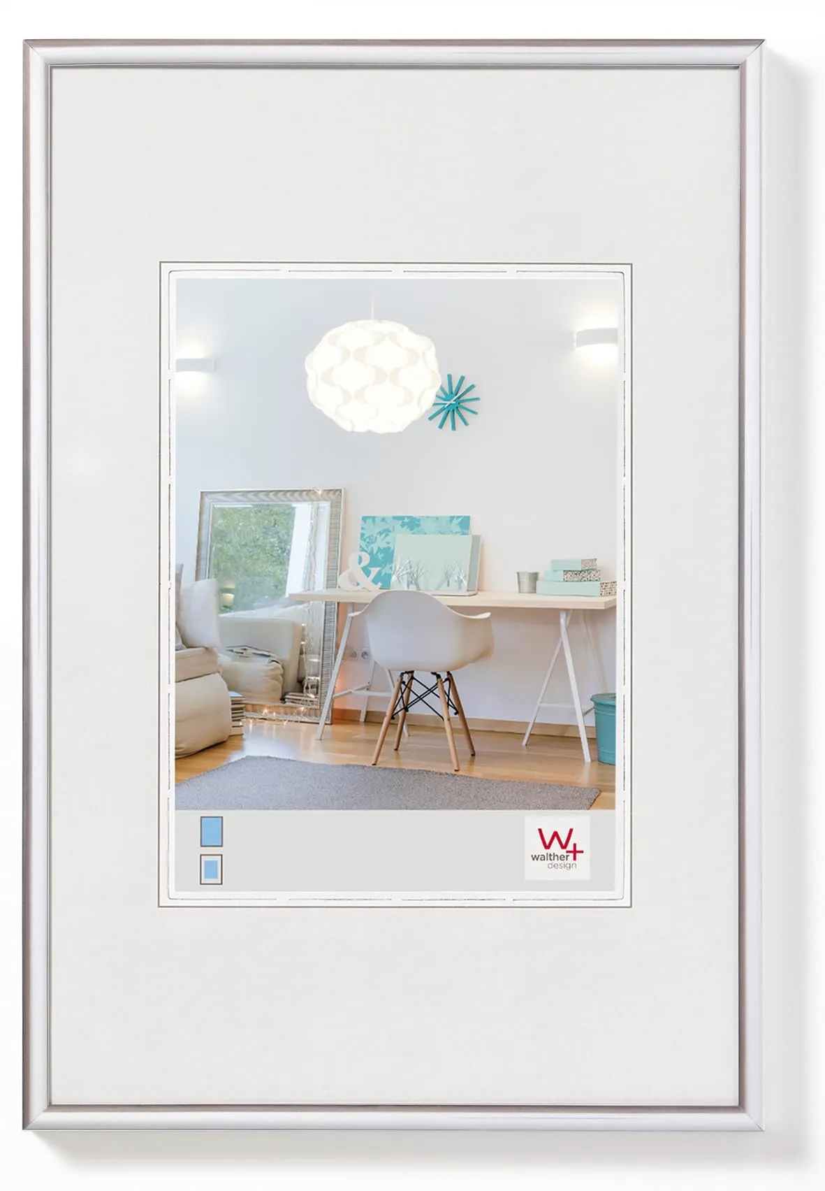 Walther Design New Lifestyle Cornice Argento 50 x 70 cm KV070S - immagine 1