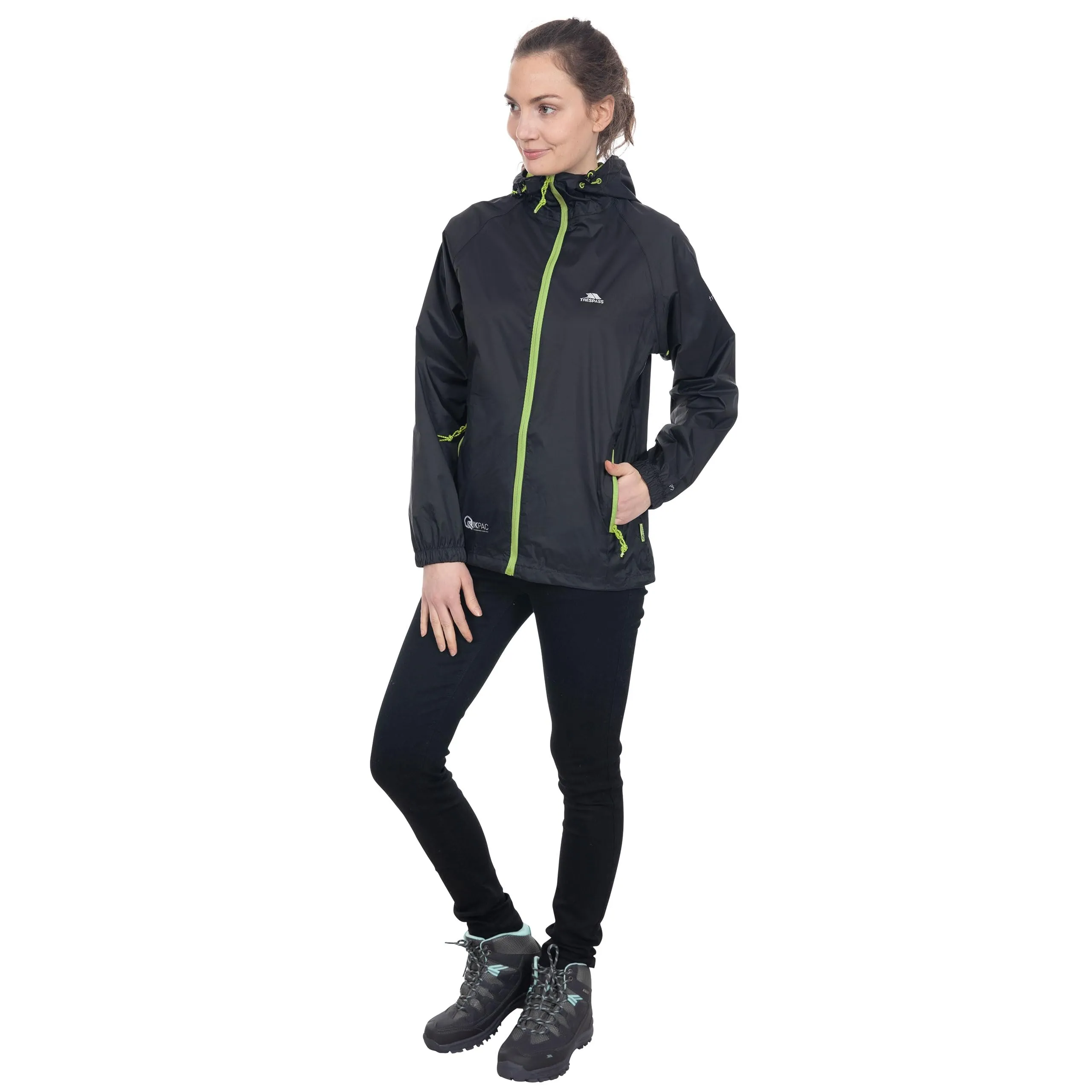 Trespass Qikpac Unisex Adult Giacca Ripiegabile, Nero, M - immagine 6