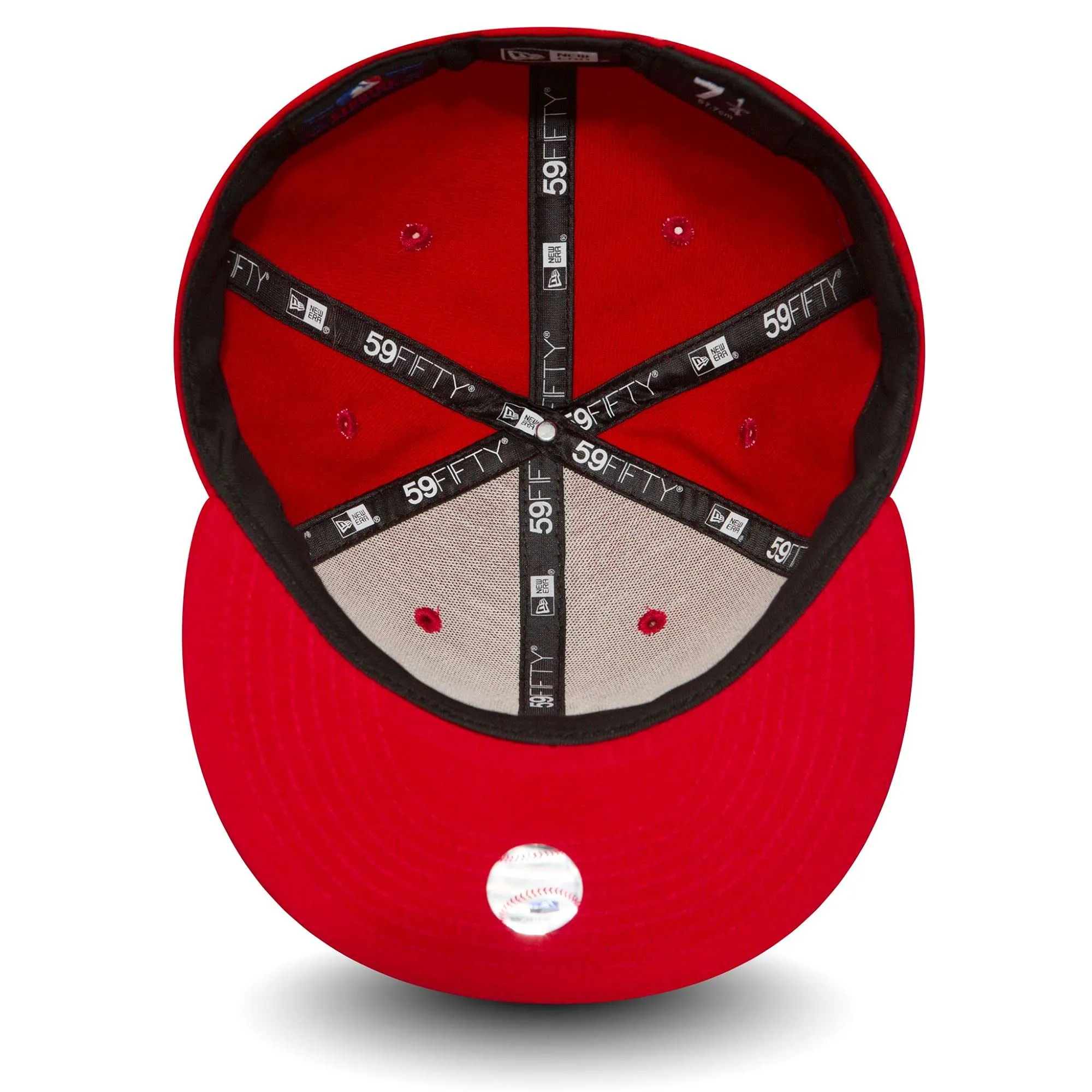 New Era MLB League Basic 59Fifty Los Angeles Dodgers Snapback Cap, Scarlet White, 63.5 cm - immagine 6