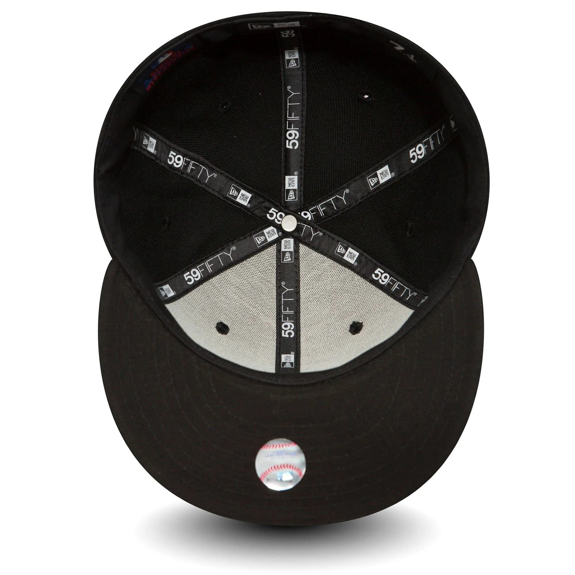 New Era MLB League Basic 59Fifty Los Angeles Dodgers Snapback Cap, Black White, 7 3/4 (61.5 cm) - immagine 4