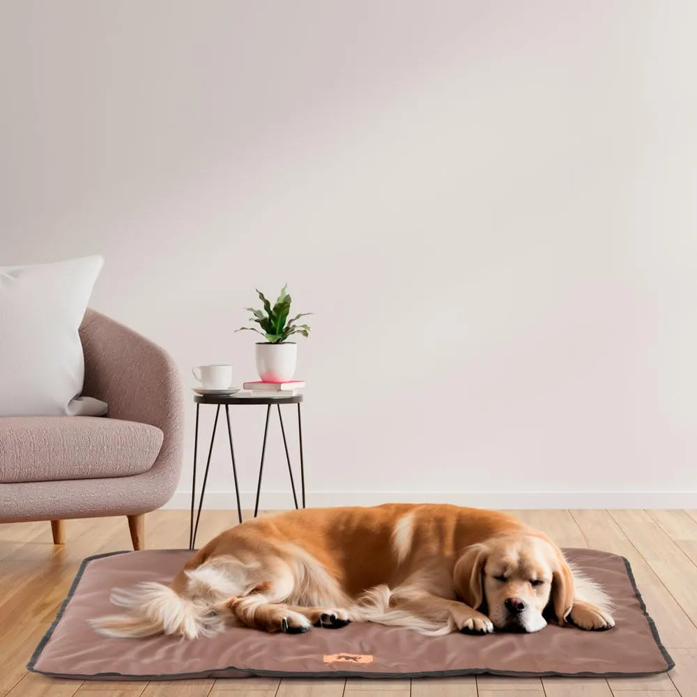 Ferplast Jolly Cuccia Cane e Gatto in Tessuto Tecnico Antigraffio e Impermeabile, Taglia Media, 98 x 65 x 3,5 cm, Marrone - immagine 2
