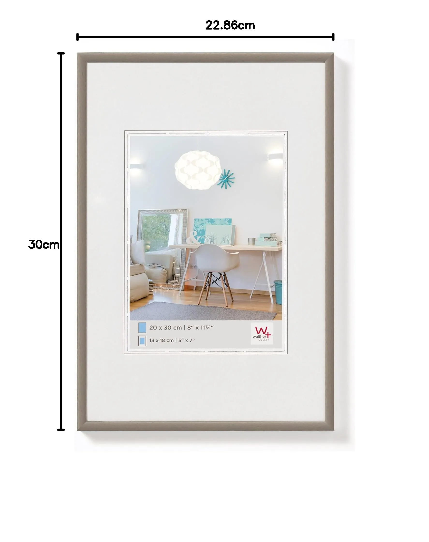 walther design New Lifestyle Plastic Frame Acciaio 50 x 70 cm KV070D - immagine 7