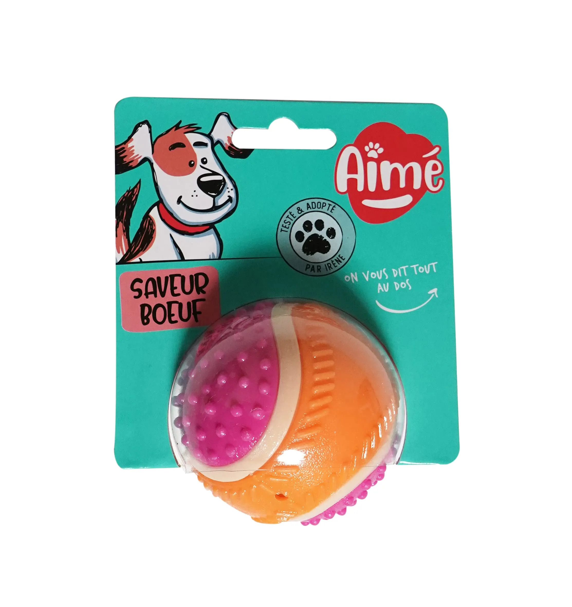 Aimé Palla per cane 5 in 1 al sapore di manzo, 6 cm - immagine 1