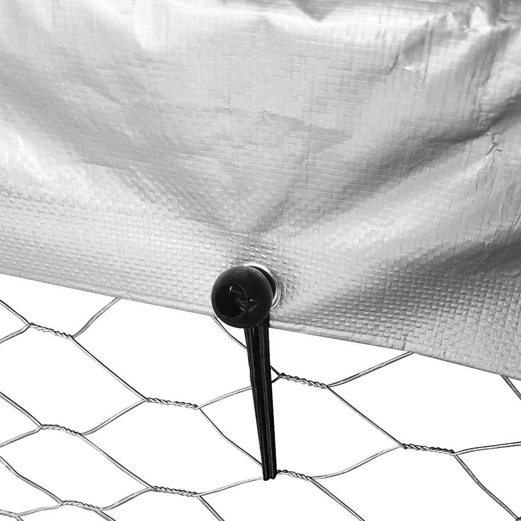 vidaXL Gabbia per Cani da Esterno con Tetto 200x200x150 cm - immagine 7