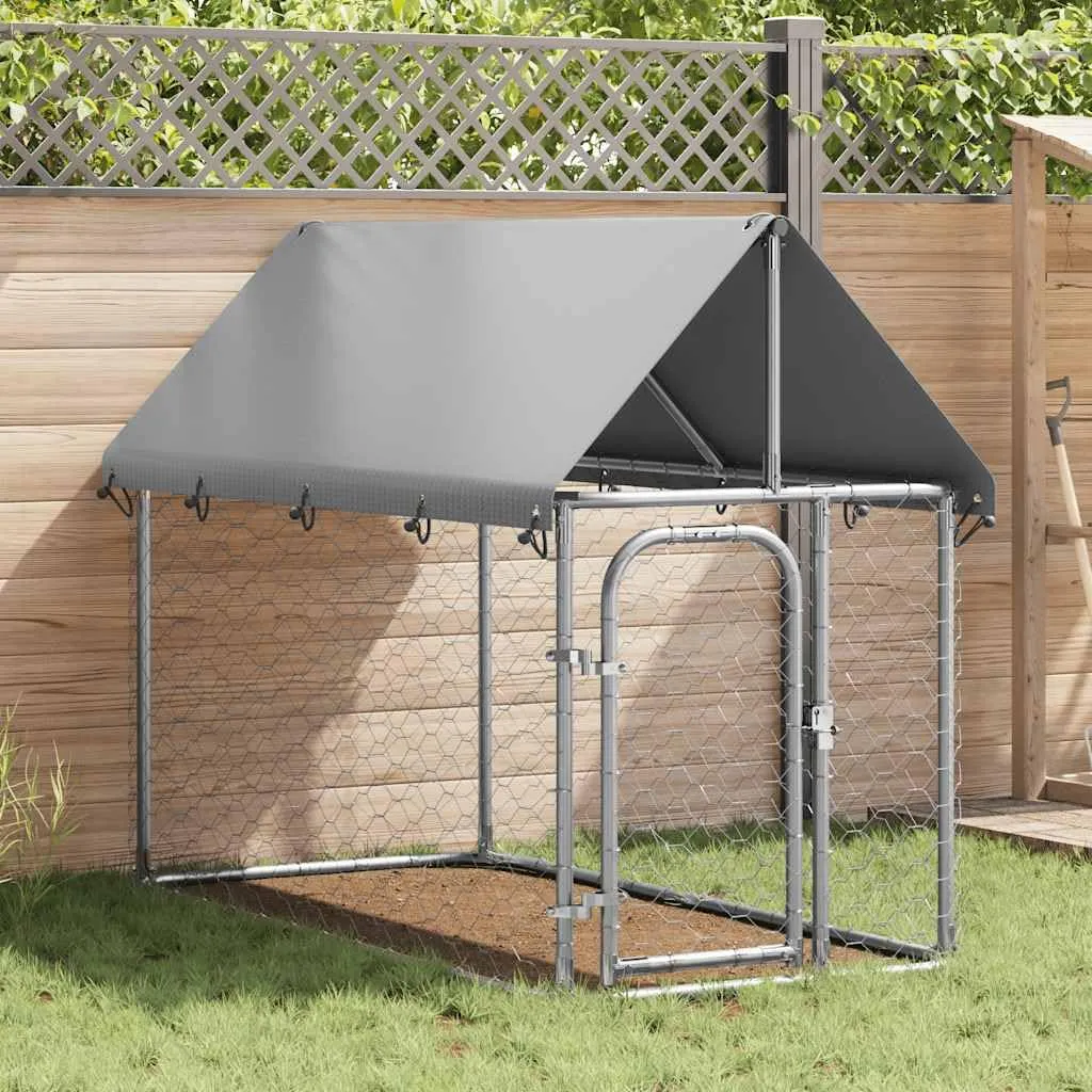 vidaXL Gabbia per Cani da Esterno con Tetto 200x100x150 cm - immagine 6