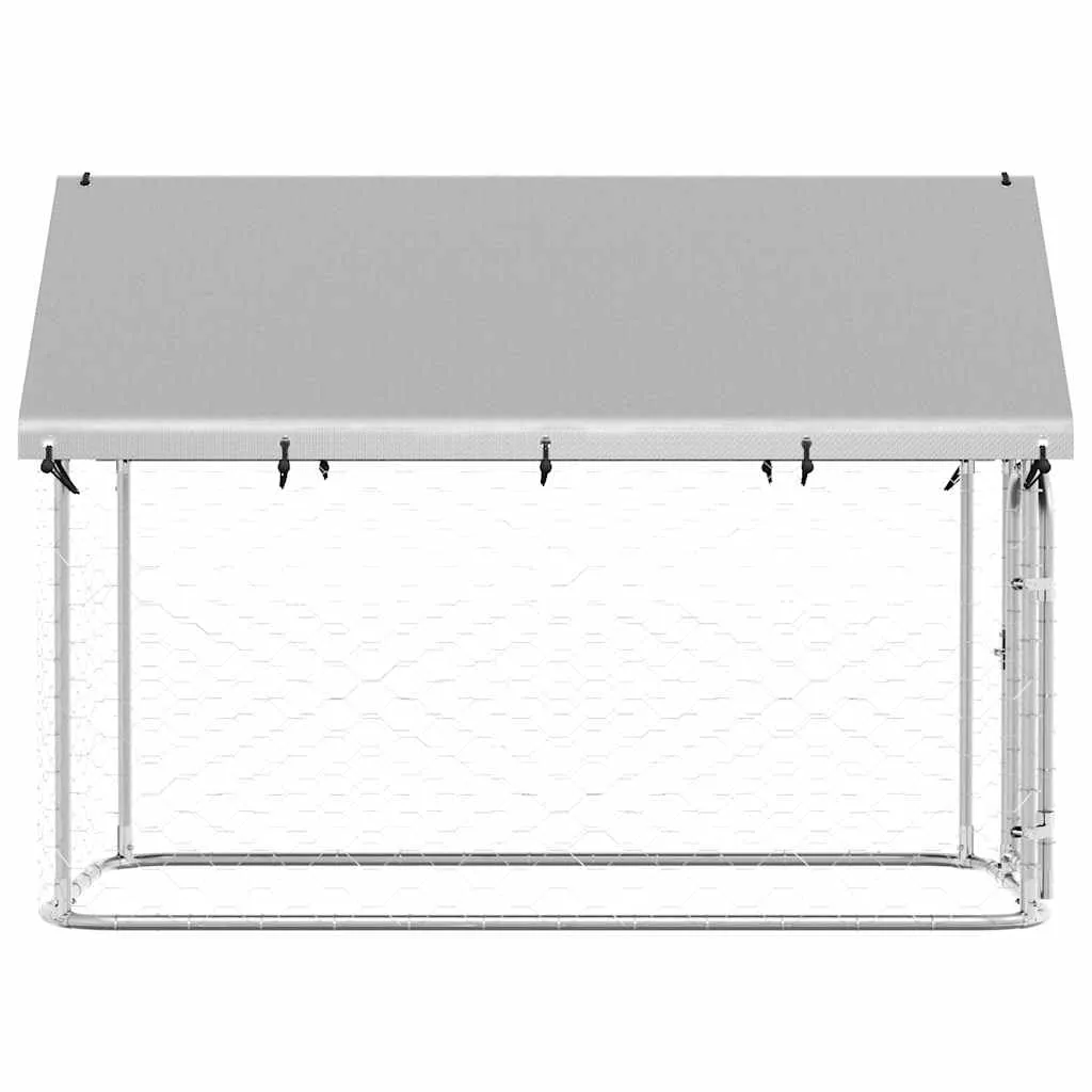 vidaXL Gabbia per Cani da Esterno con Tetto 200x100x150 cm - immagine 7