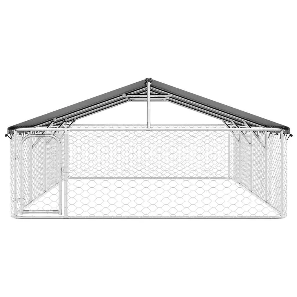 vidaXL Gabbia per Cani da Esterno con Tetto 600x300x150 cm - immagine 9