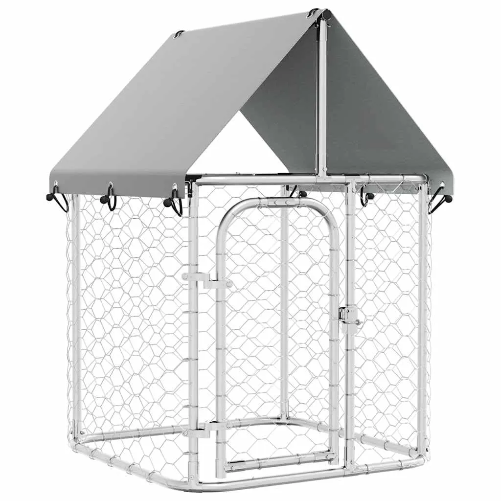 vidaXL Gabbia per Cani da Esterno con Tetto 100x100x150 cm - immagine 1