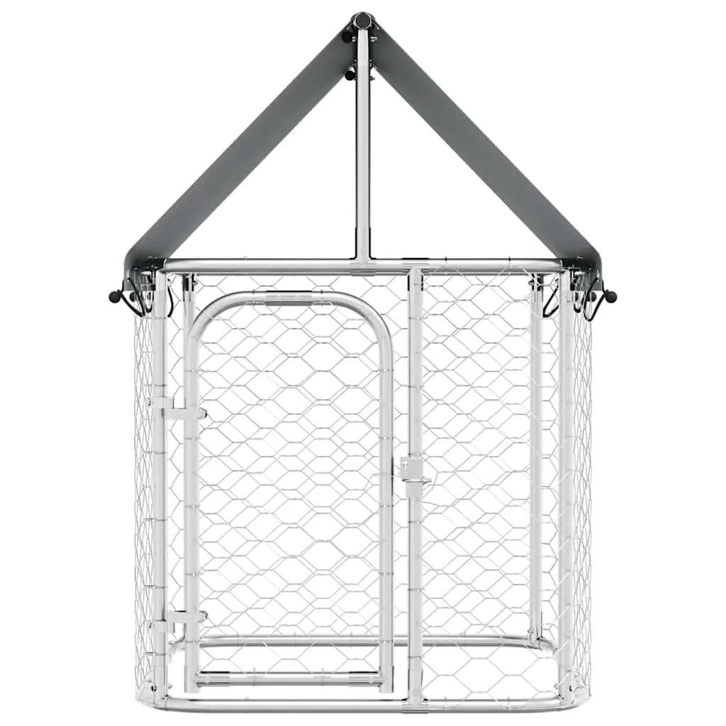 vidaXL Gabbia per Cani da Esterno con Tetto 100x100x150 cm - immagine 5