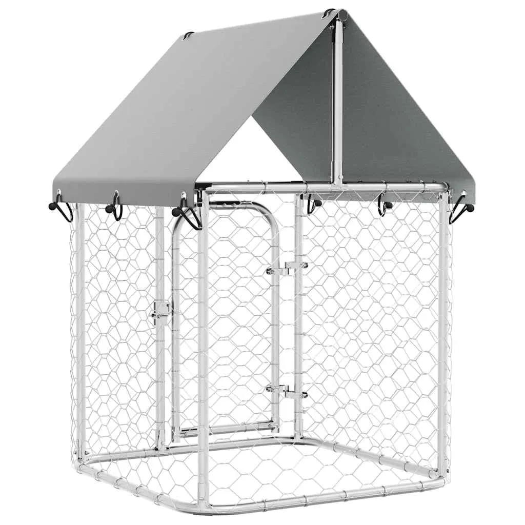vidaXL Gabbia per Cani da Esterno con Tetto 100x100x150 cm - immagine 7