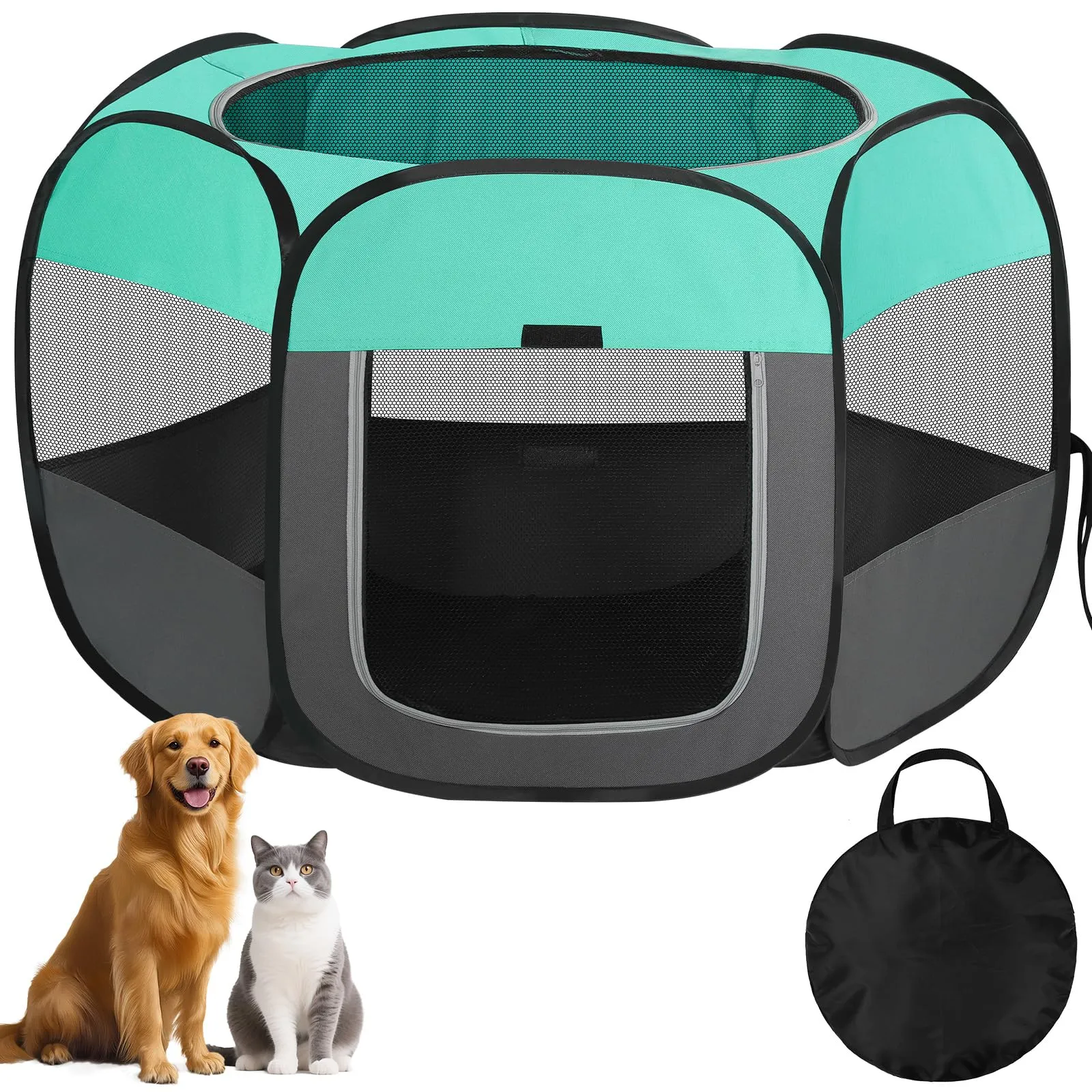 BIGWING Style Recinto per Cani e Gatti da Interno ed Esterno, 110x110x60cm - immagine 1
