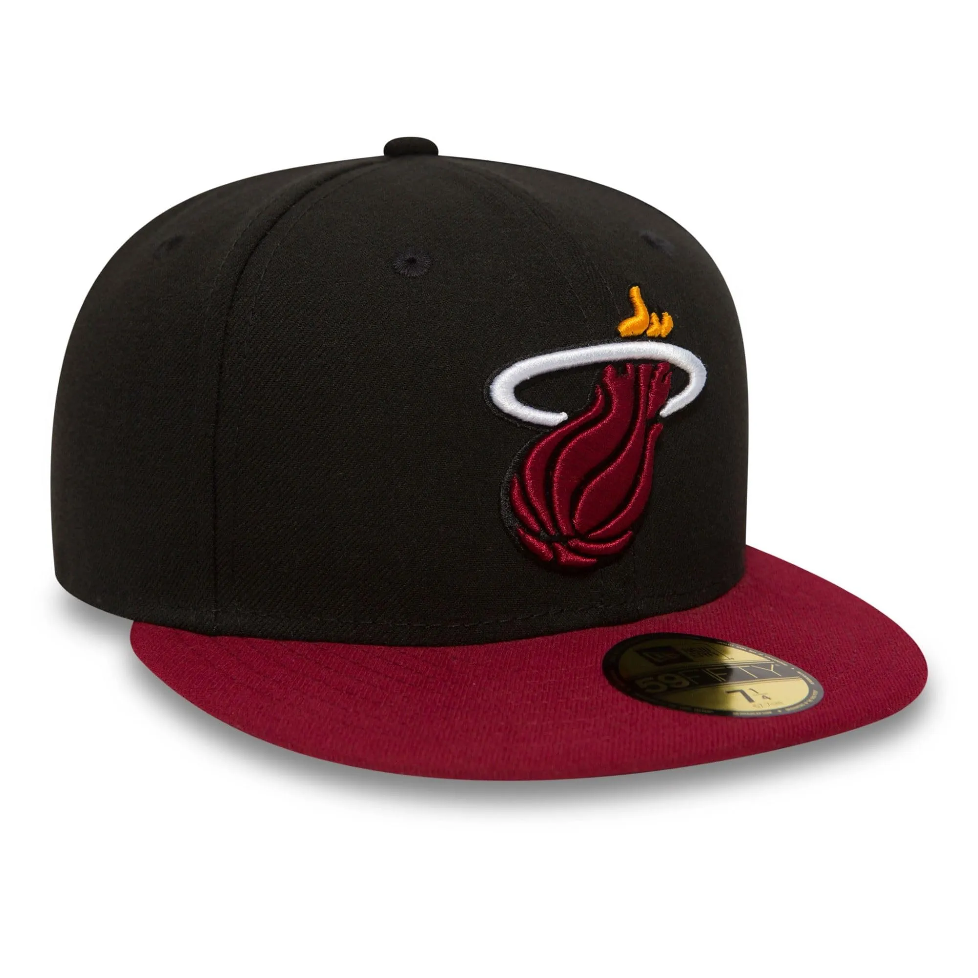 New Era NBA League Basic 59Fifty Miami Heat Snapback Cap, Black Red, 7 3/4 (61.5 cm) - immagine 2