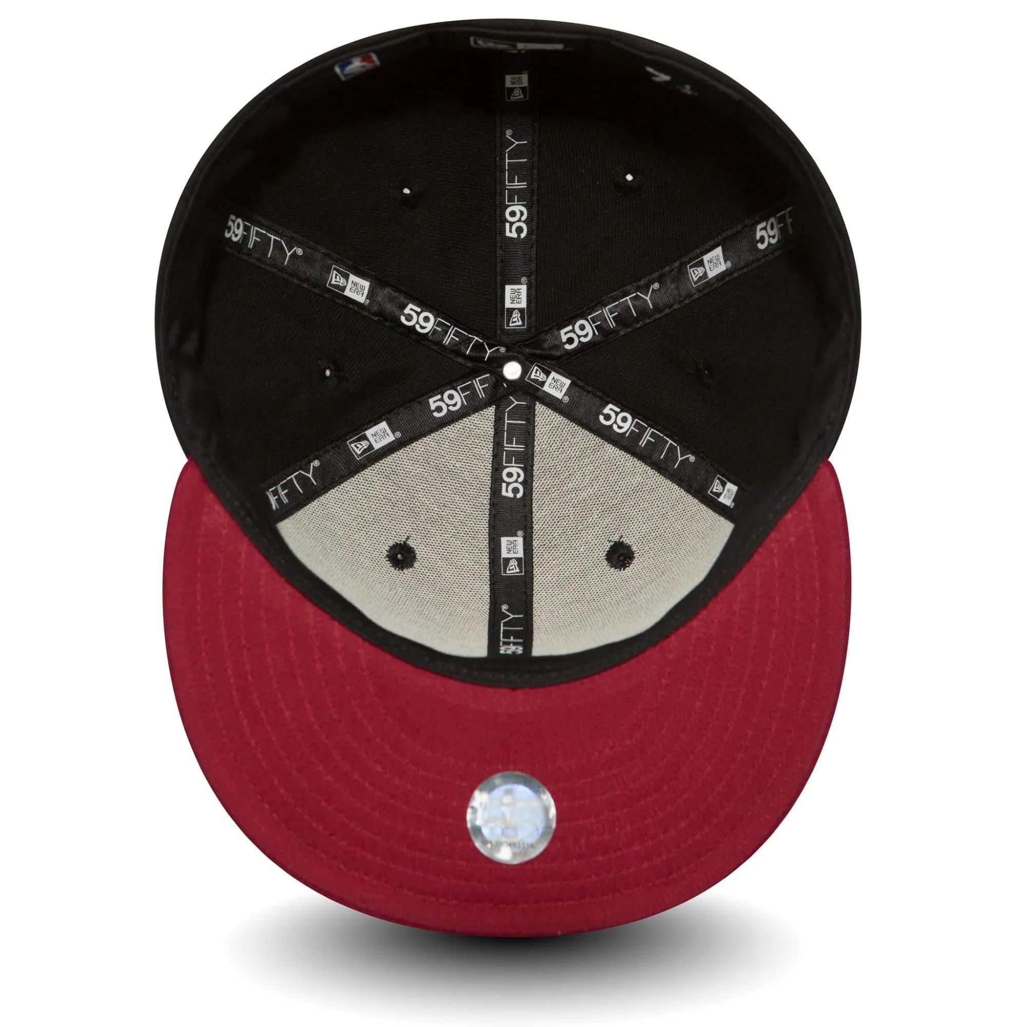 New Era NBA League Basic 59Fifty Miami Heat Snapback Cap, Black Red, 7 3/4 (61.5 cm) - immagine 4