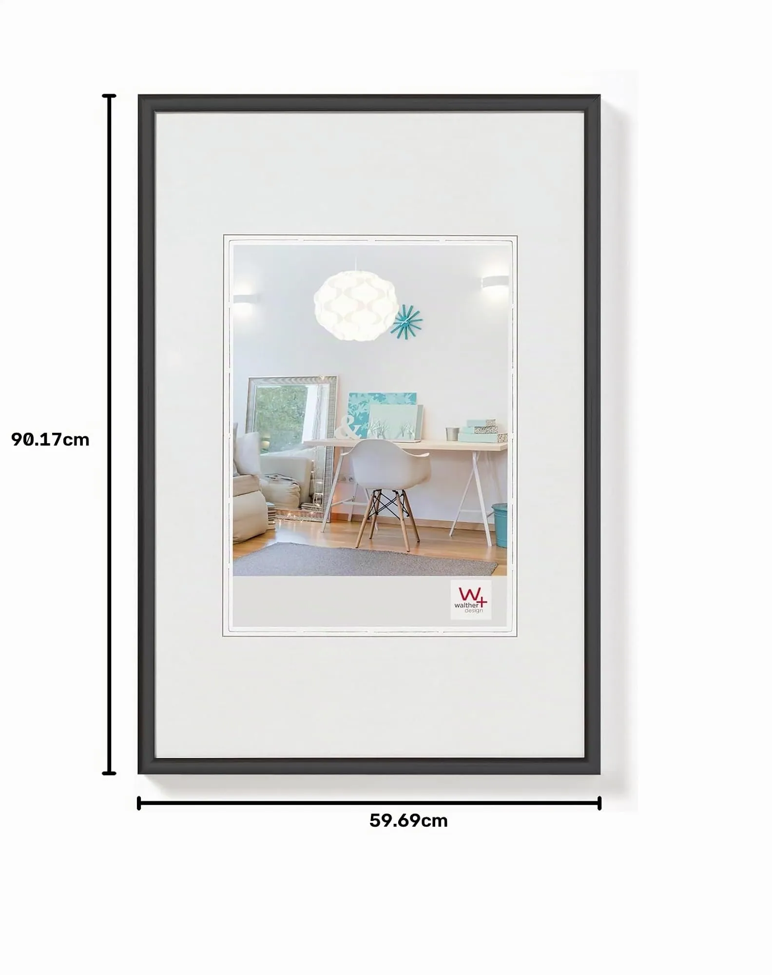 walther design Cornice Nera 60 x 90 cm KV090B - immagine 6