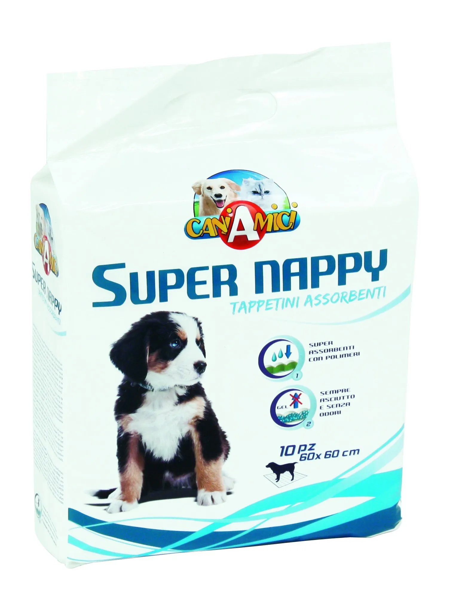 Croci Super Nappy Tappetini Igienici per Cani 60x90 cm 10 pz - immagine 1
